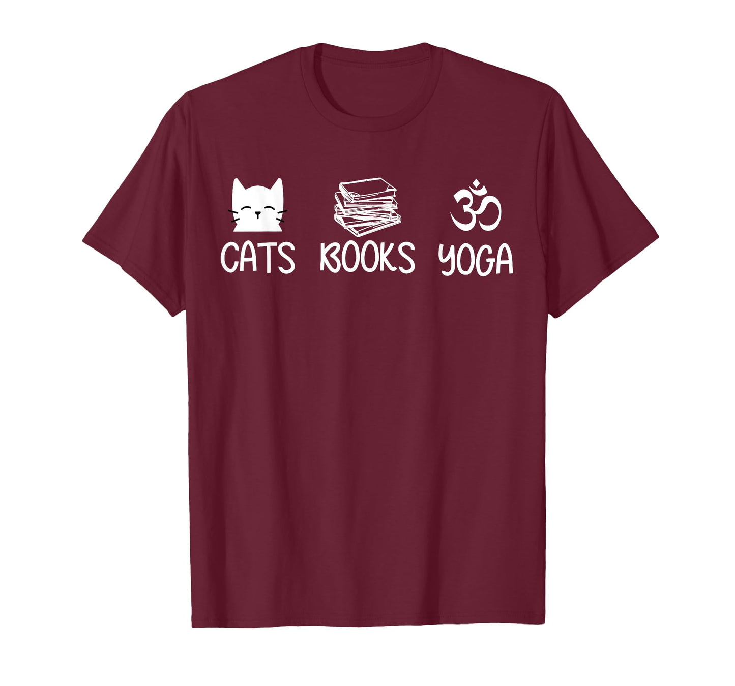 Cats Books Yoga Lover T Shirt Cat Reading Meditation Namaste Men Women Kids T-Shirt