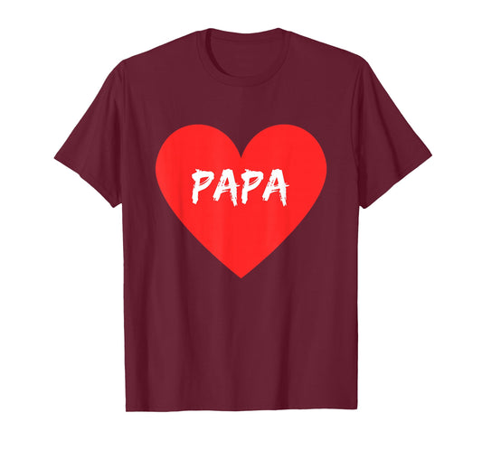 Love for Papa Inside of A Heart T-Shirt