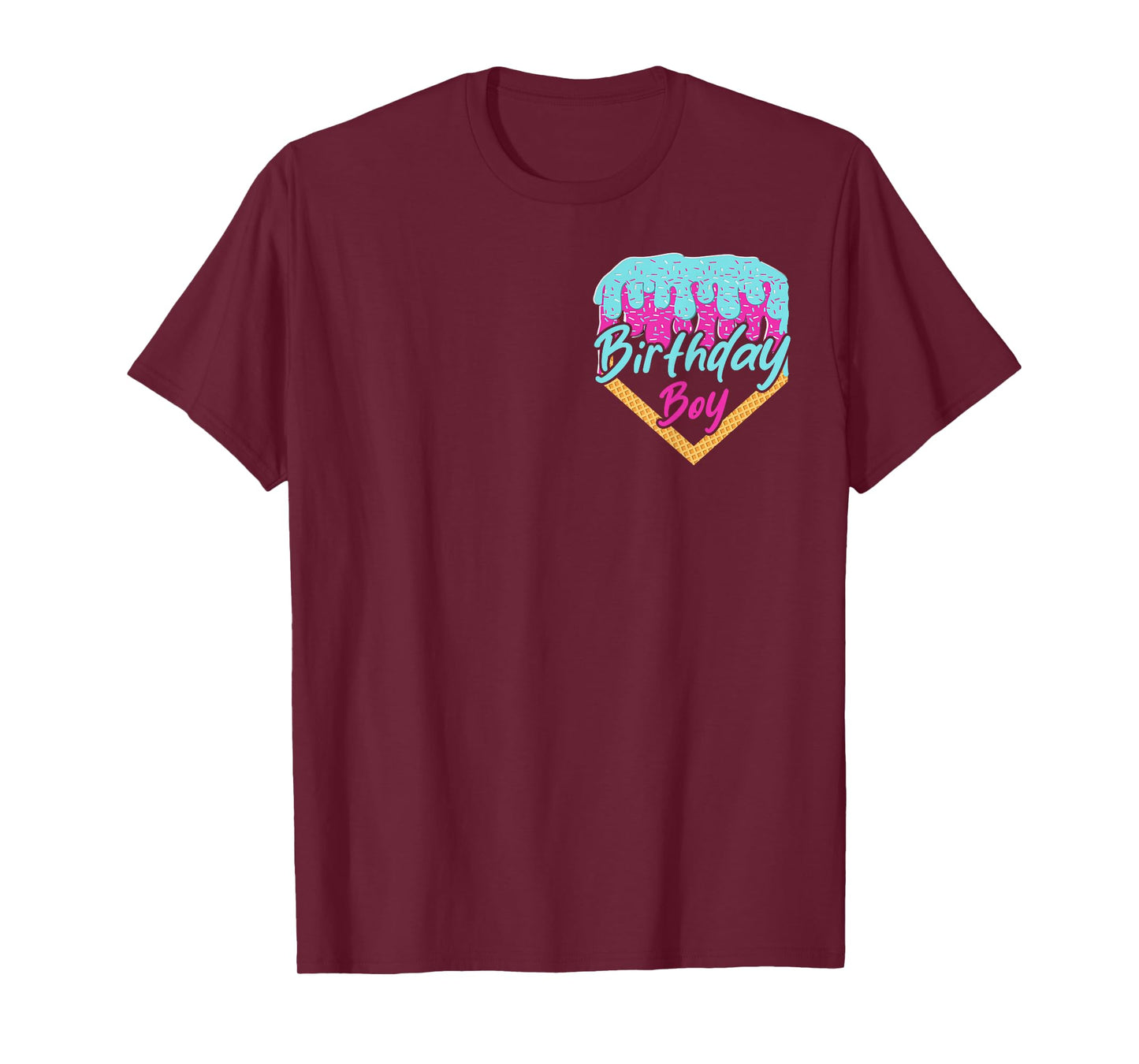 Baseball 4 Year Old Ice Cream Drip Boys 4th Birthday Sweet T-Shirt