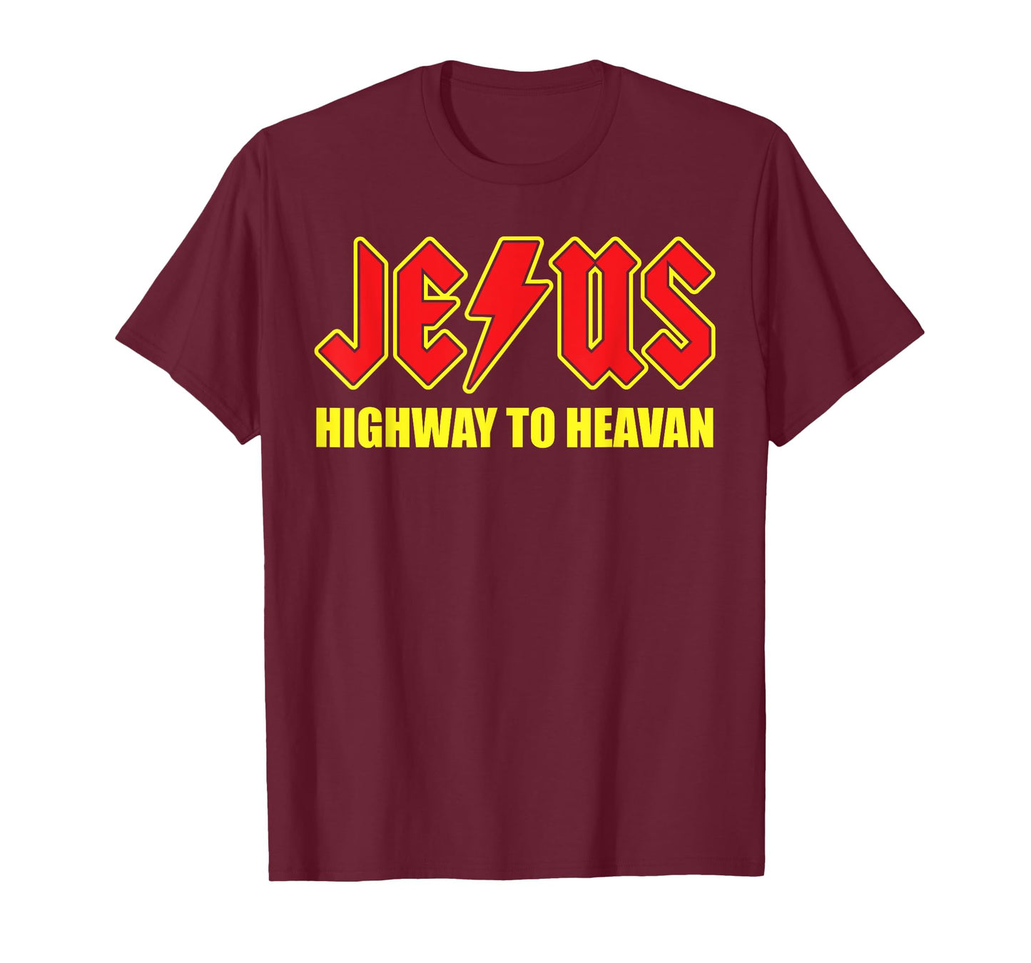 Jesus Highway To Heaven T Shirt -Superhero Jesus Christian T T-Shirt