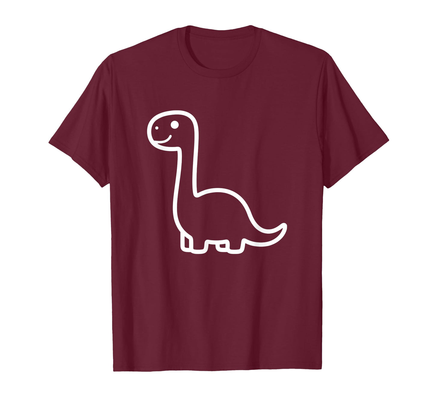 Mythical & Prehistoric Brontosaurus Cute Dinosaur Line Art T-Shirt