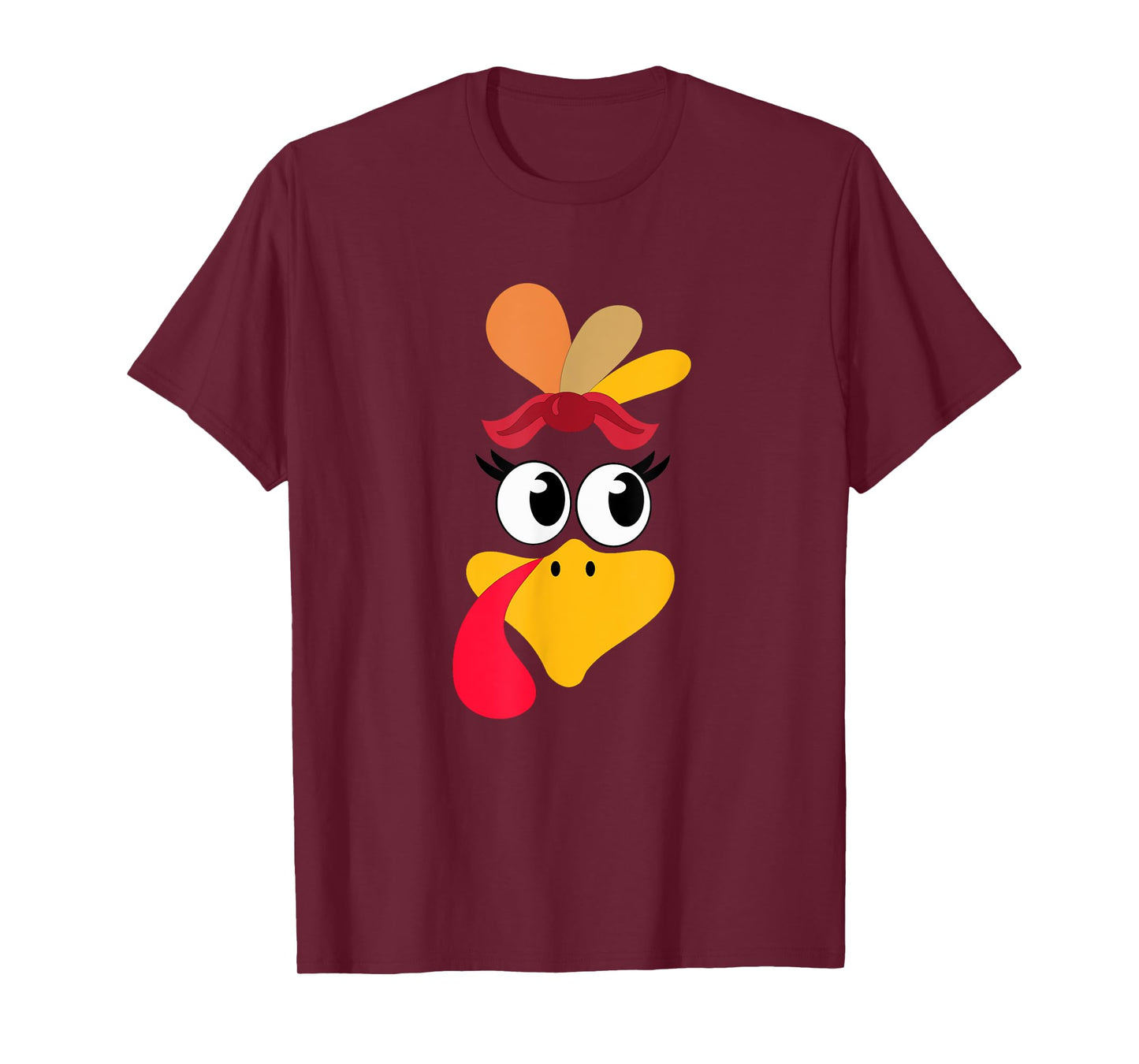 Turkey Face Family Thanksgiving Shirts For Women Kids Men T-Shirt