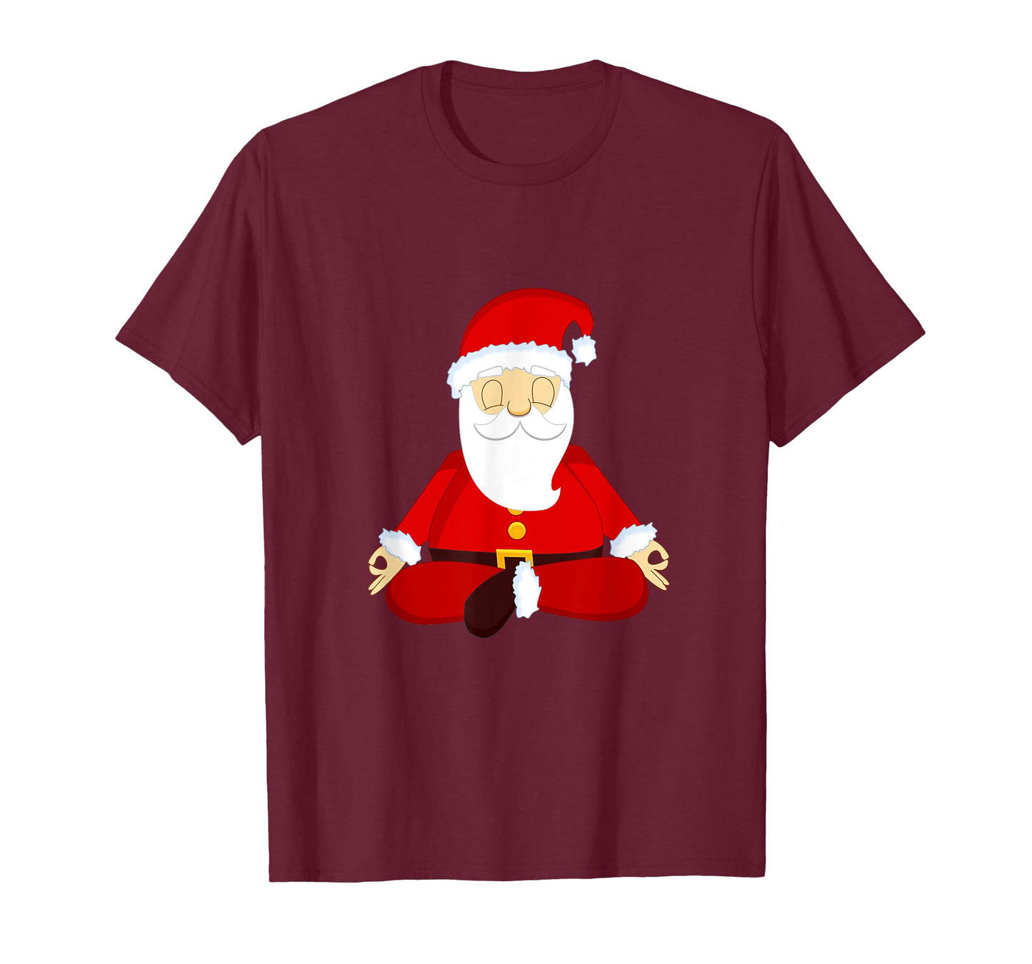 Funny Santa Claus Christmas Yoga Lotus Pose T-Shirt T-Shirt