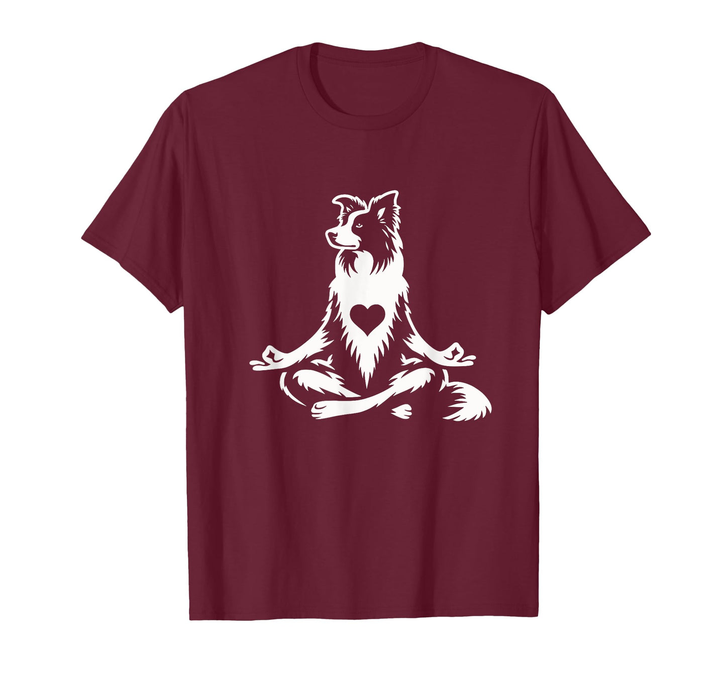 Funny Border Collie Yoga Pose Dog Graphic Design T-Shirt