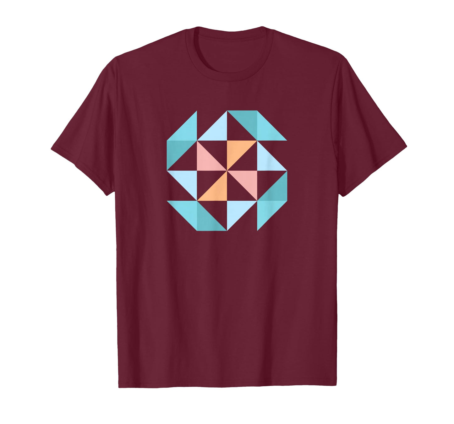 Barn Quilt Block Women's Quilting Half Square Triangle T-Shirt