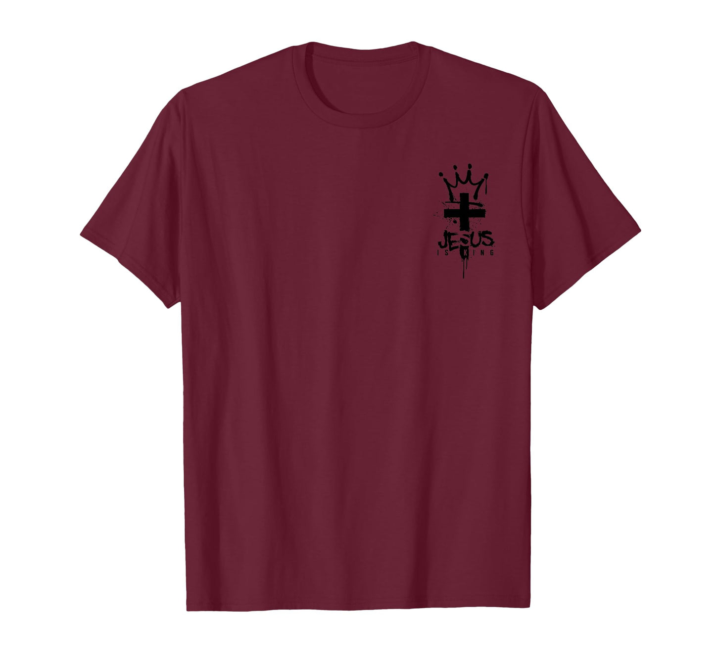 Jesus is King, Christian Cross - Front and Back T-Shirt