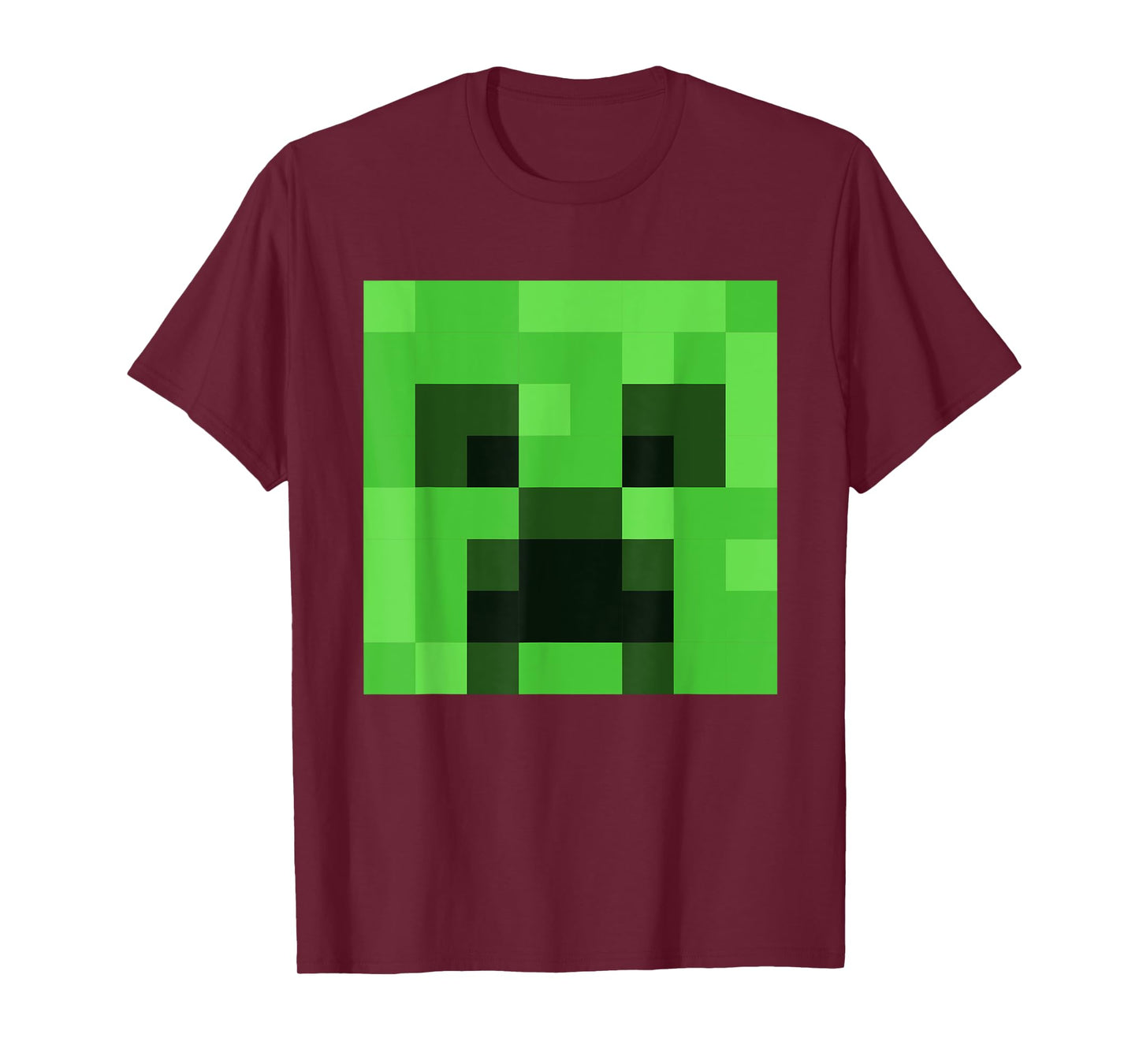 Minecraft Creeper Pixelated Big Face Character T-Shirt