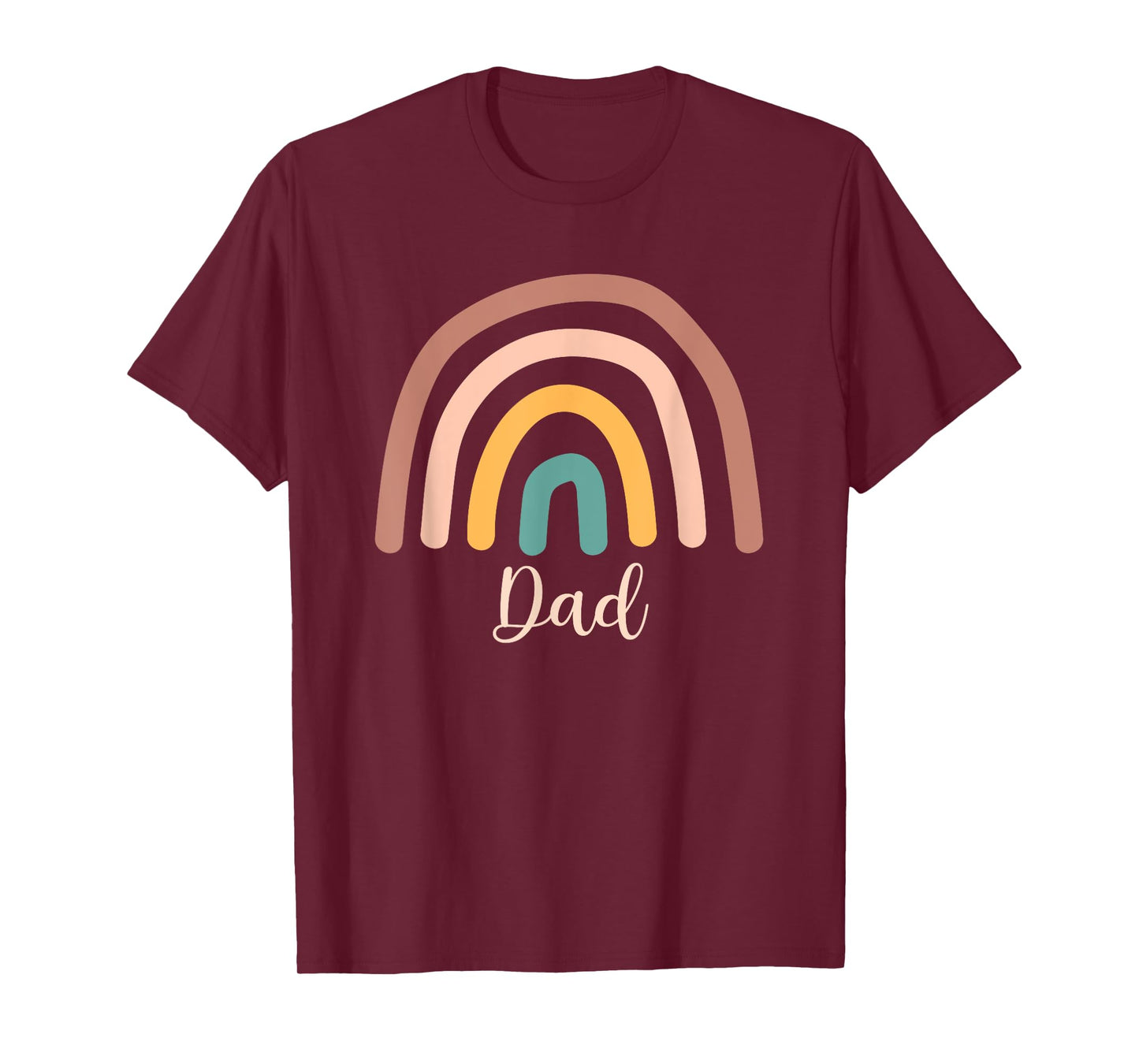 Dad Boho Rainbow Family Matching Birthday Party Father's Day T-Shirt