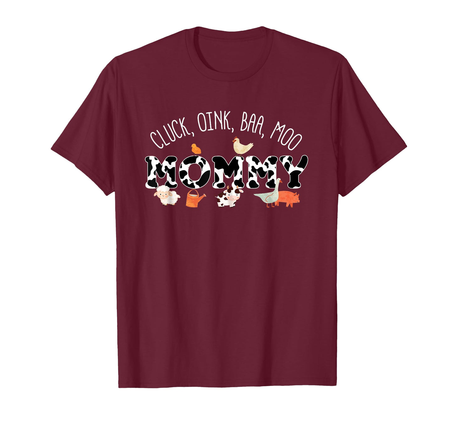 Cluck Oink Baa Moo Mommy Farm Birthday Family Matching T-Shirt