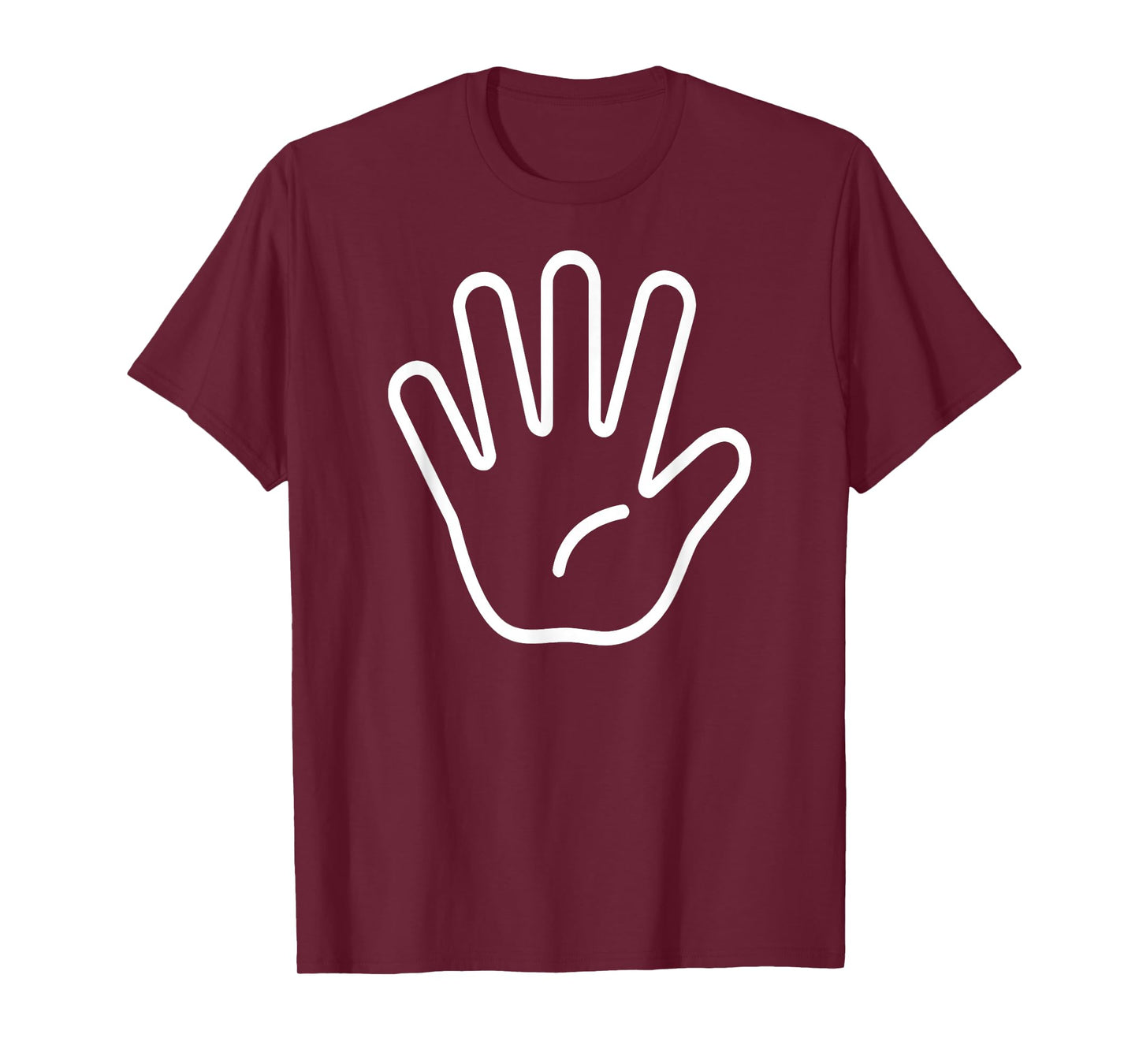 Kids 5th Birthday Fingers Five Years Old Boys Girls T-Shirt