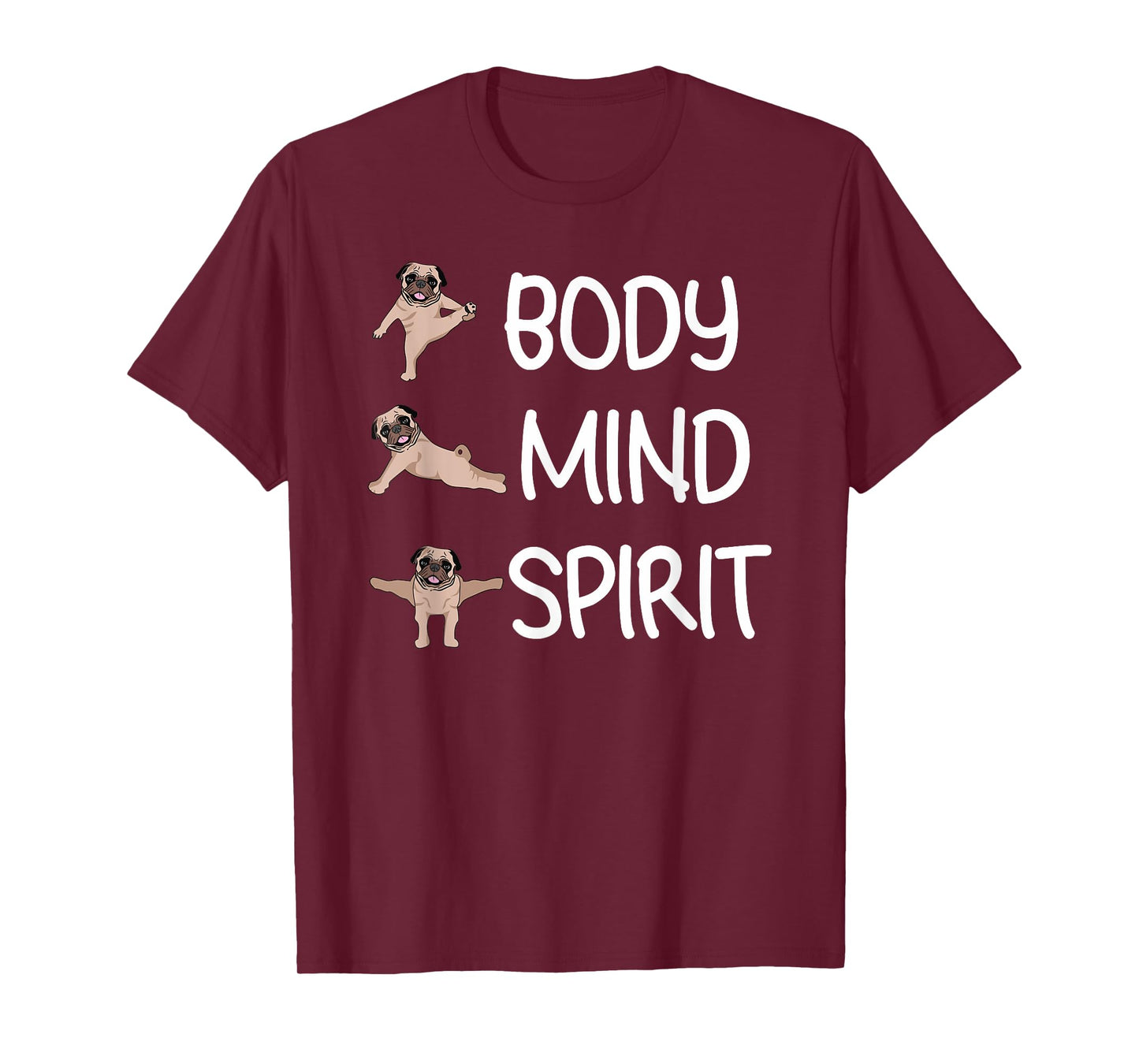 Funny Yoga Pug For Women Men Kids, Funny Dog Lovers T-Shirt