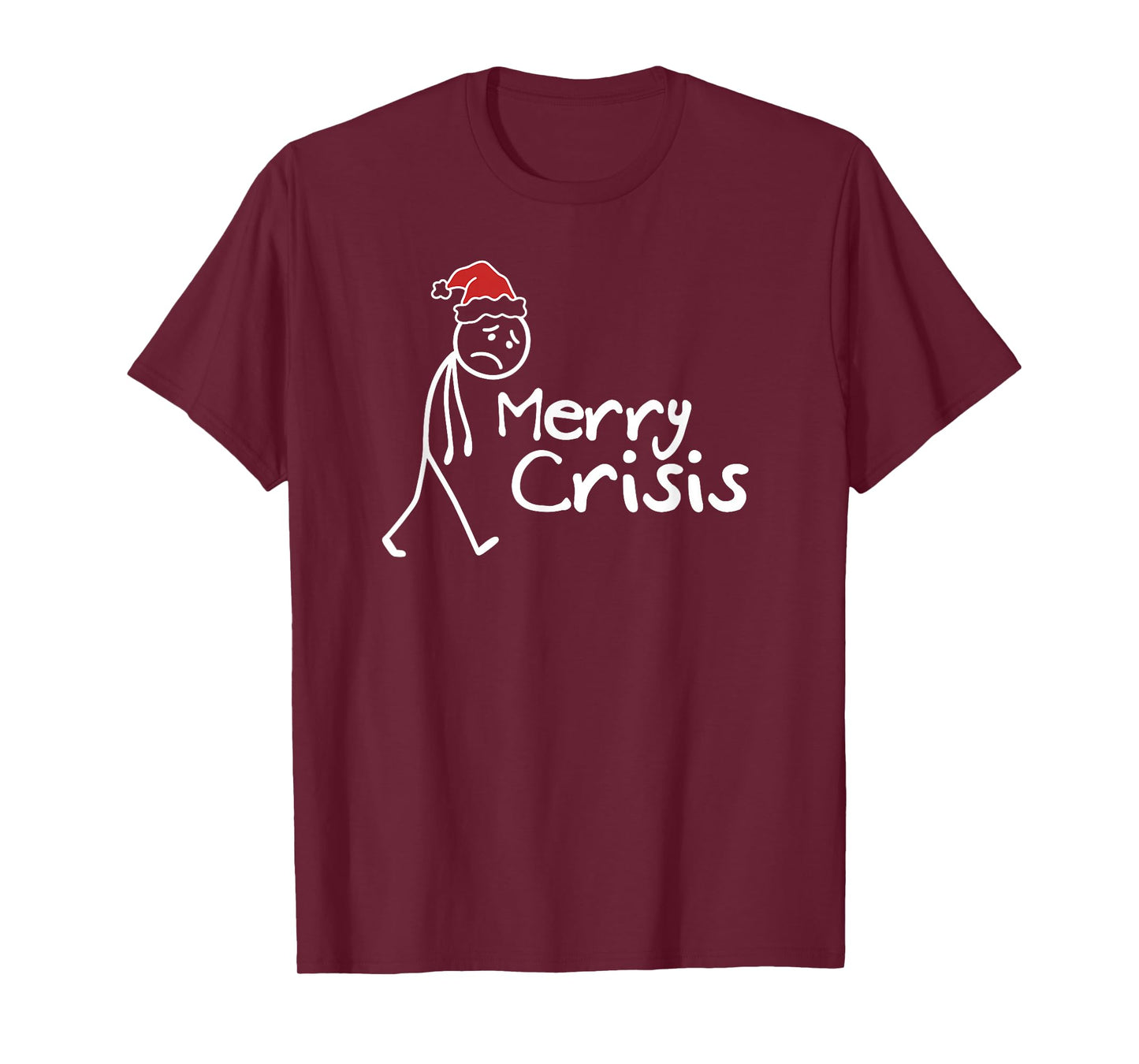 Merry Crisis Funny Christmas Introvert T-Shirt