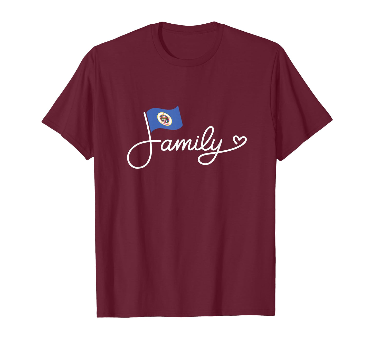 Minnesota Family - Minnesotan Flag Heritage Word Art T-Shirt