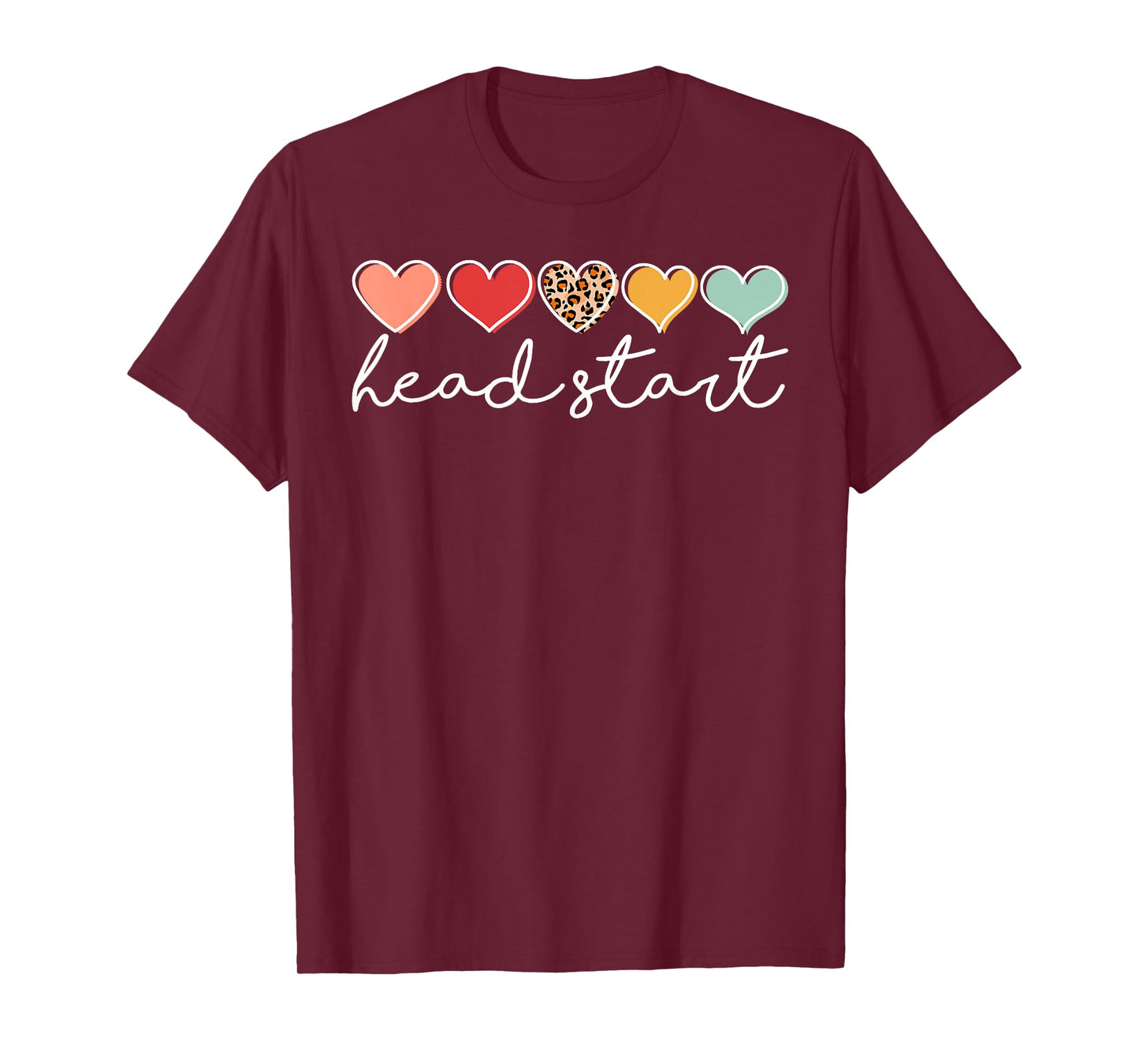 Back To School Head Start Heart Homeschool Headstart Teacher T-Shirt for Men Women Kids