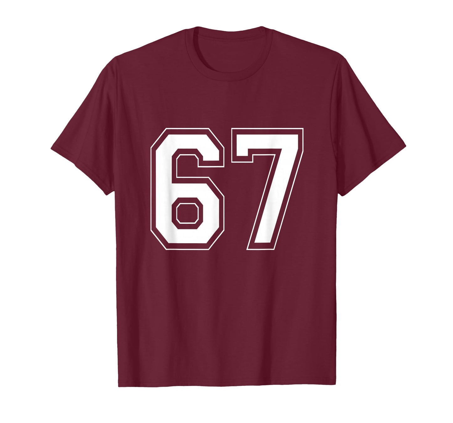 Number 6 7 Funny Meme Saying 6 7 Six Seven 6th 7th Birthday T-Shirt