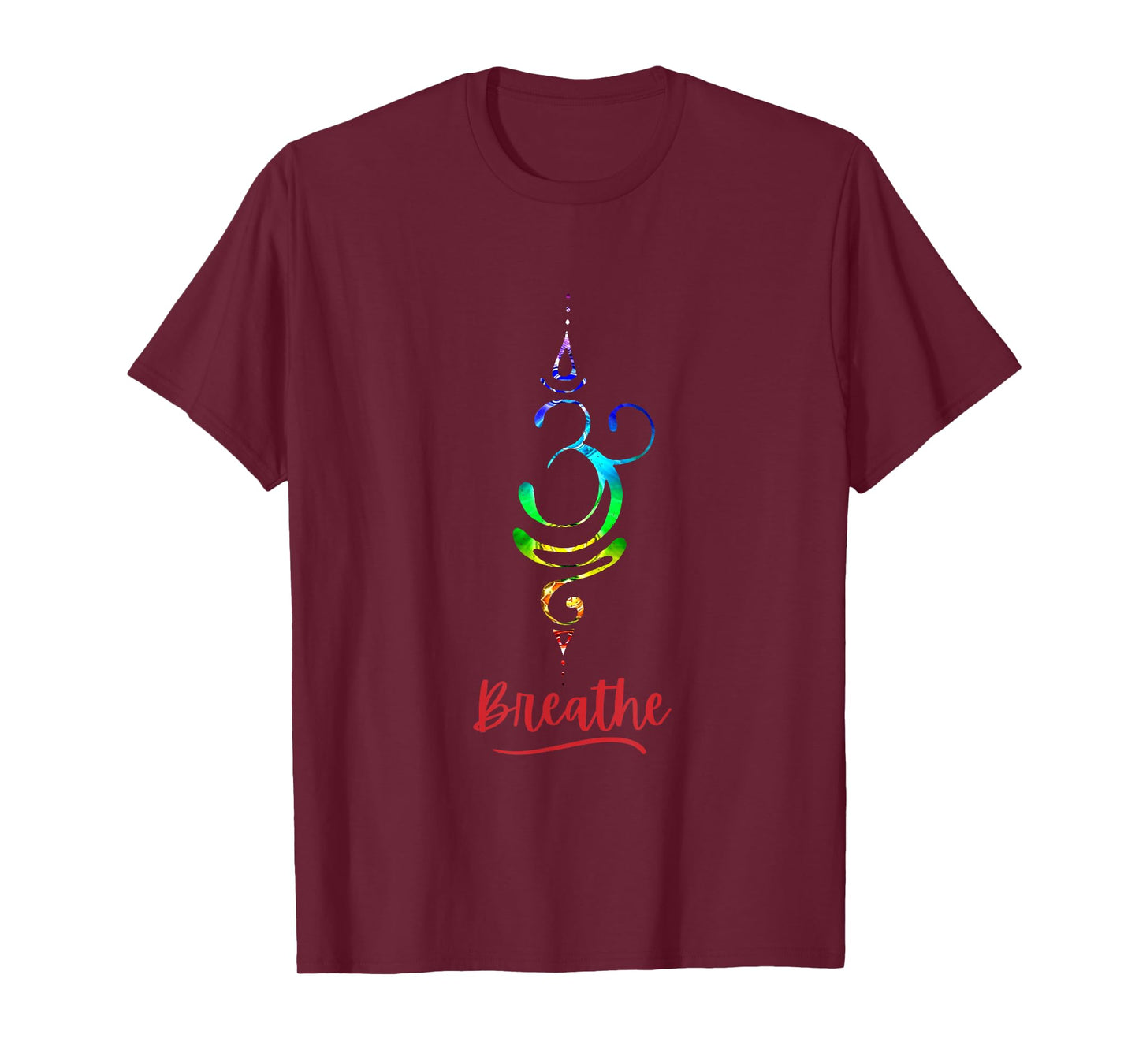 Breathe Chakra Symbol Yoga Meditation Spiritual T-Shirt