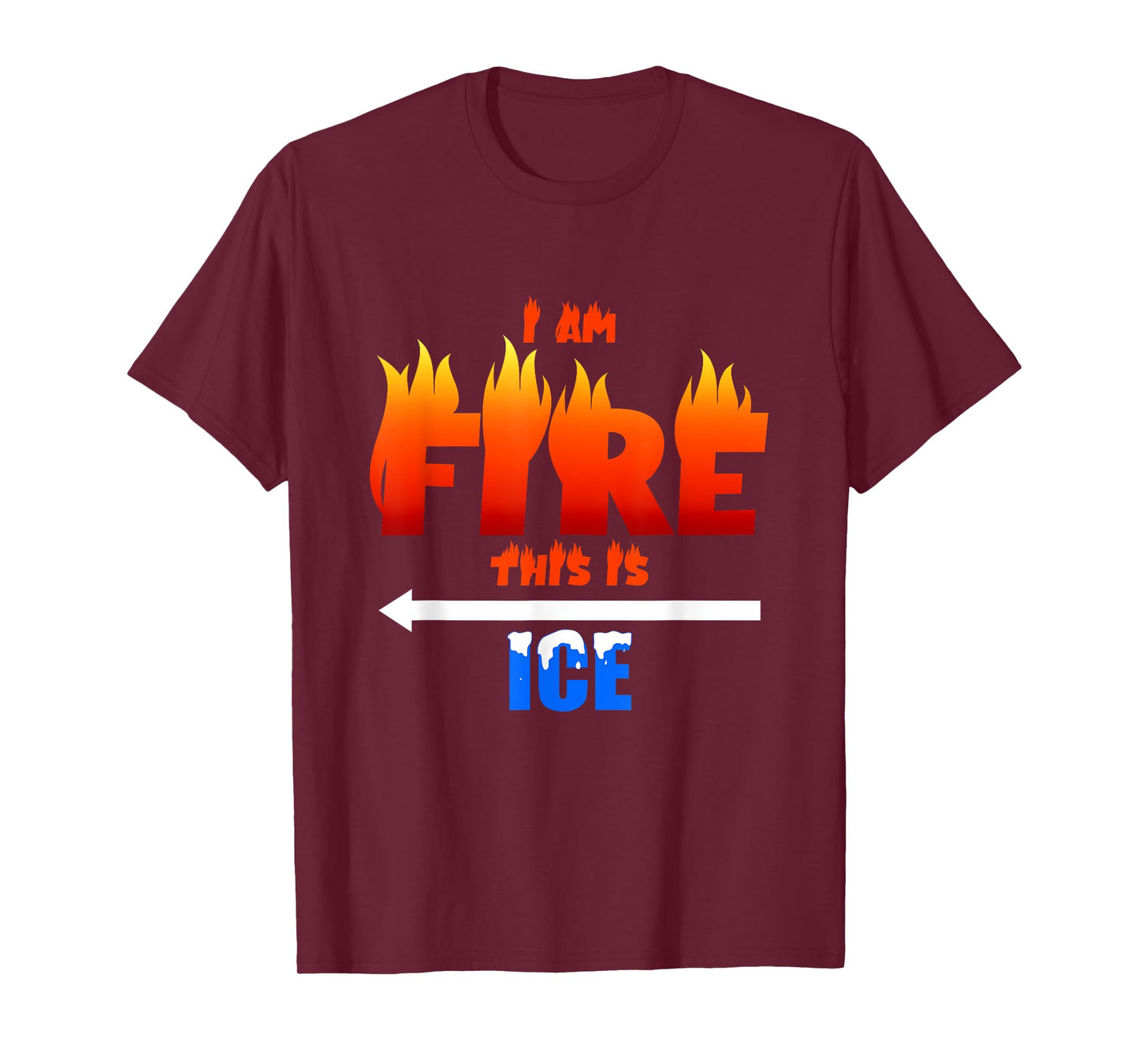 Funny Ice and Fire Costume Halloween Family Matching Women T-Shirt