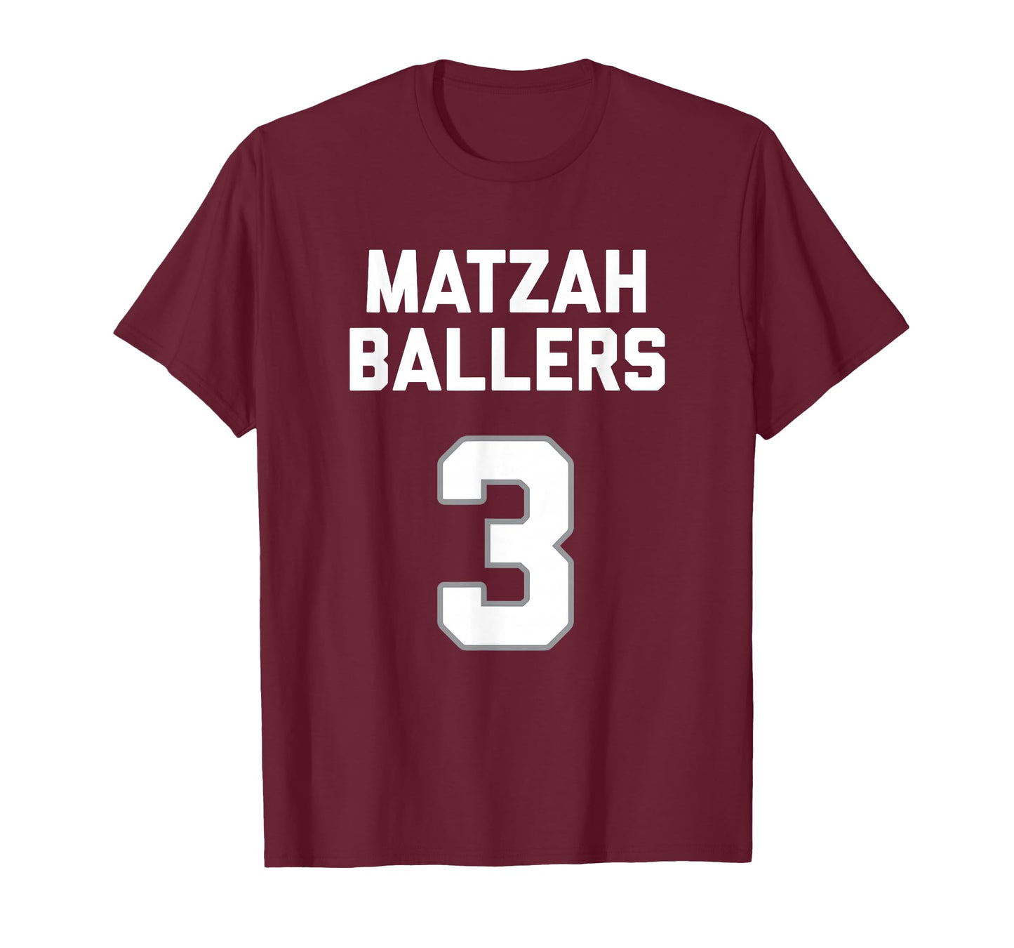 Matzah Baller 3 Funny Jewish Matzo Ball Pun Basketball Team T-Shirt