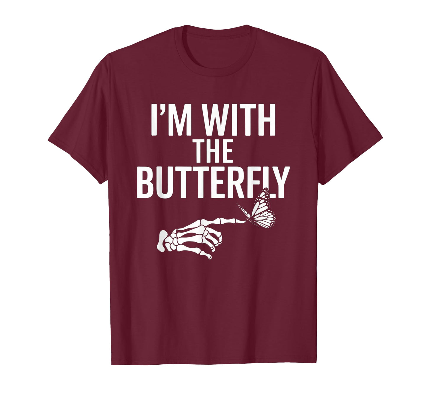 I'm With Butterfly Halloween Costume Couples Matching Gifts T-Shirt