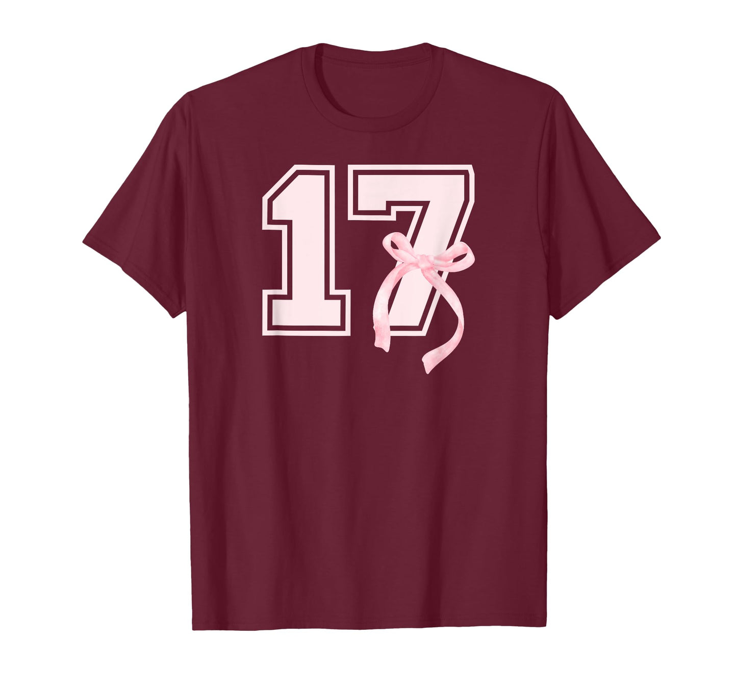 17th Coquette Birthday Party Seventeen Year Old Bow T-Shirt