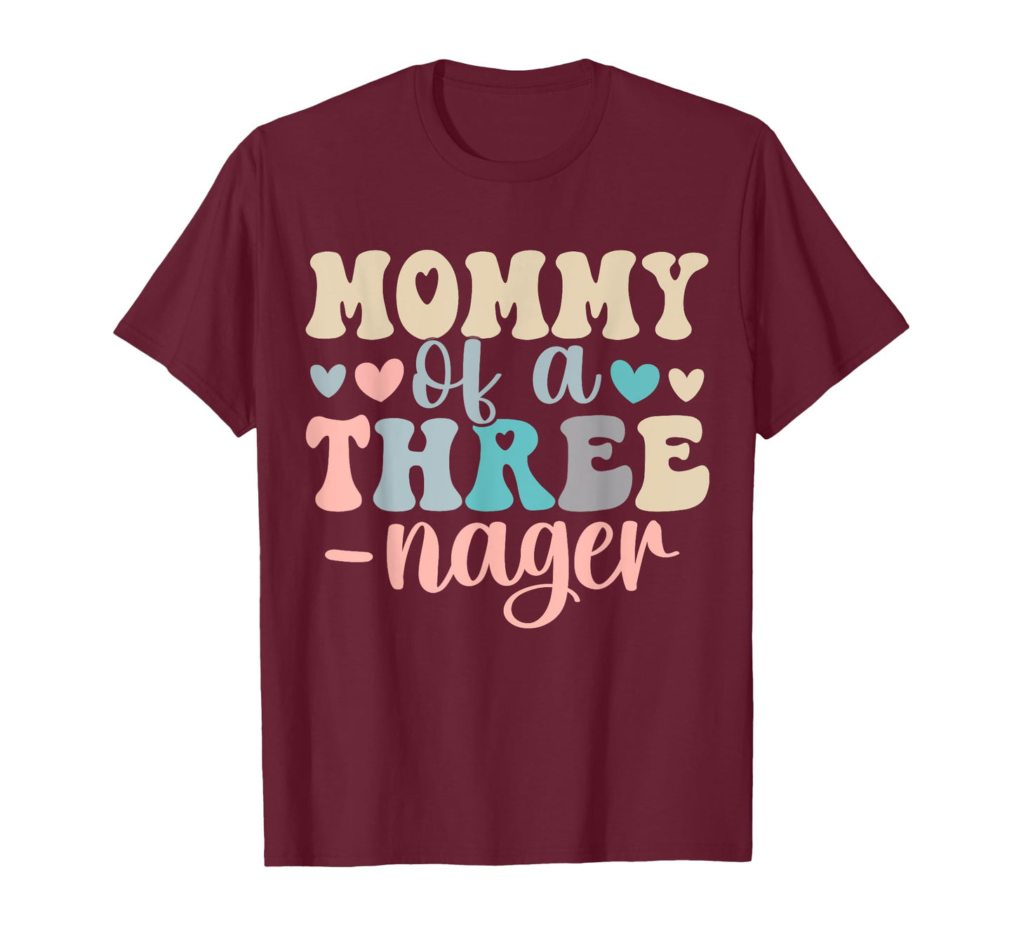 Mommy Of A Threenager 3rd Birthday Matching Family Boho T-Shirt