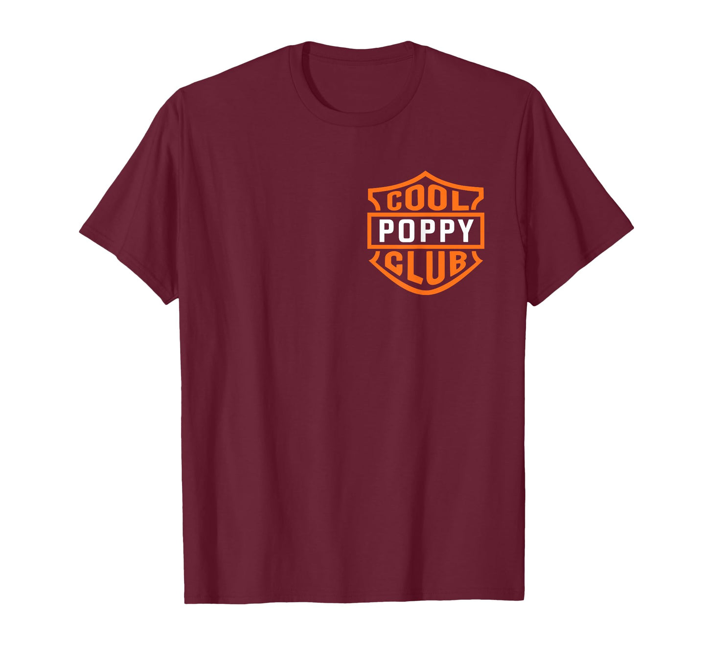 Retro Cool Poppy Club Funny Father's Day Matching Pocket T-Shirt