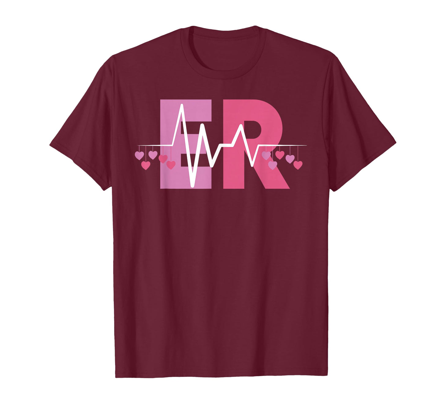 Emergency Department Heartbeat Heart Valentines Day ER Nurse T-Shirt