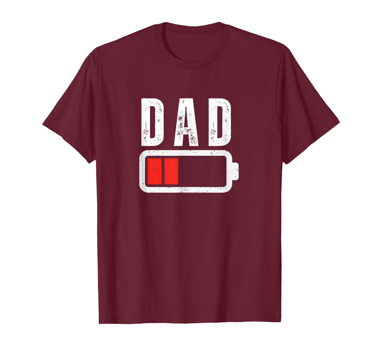 Low Battery Dad Mom Low Battery Drained Funny Sarcastic T-Shirt