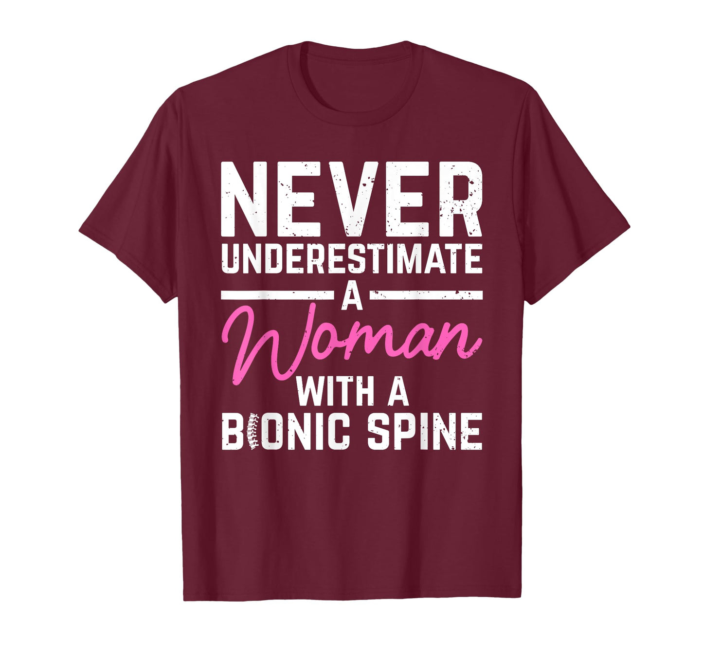 Spine Surgery Art for Women Spinal Fusion After Back Surgery T-Shirt