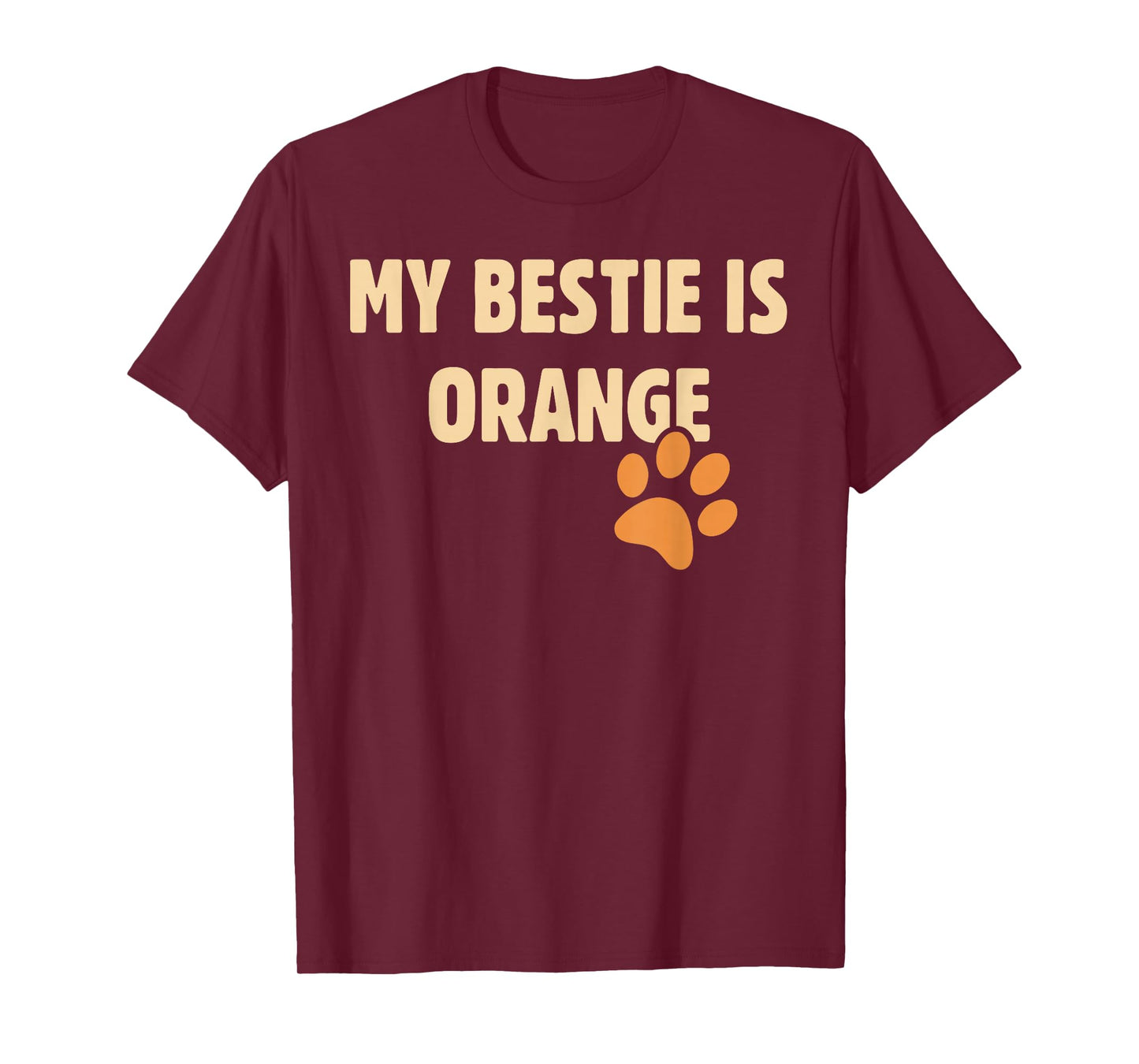Orange cat Funny Best Buddy Ginger Tom My Bestie paw Graphic T-Shirt