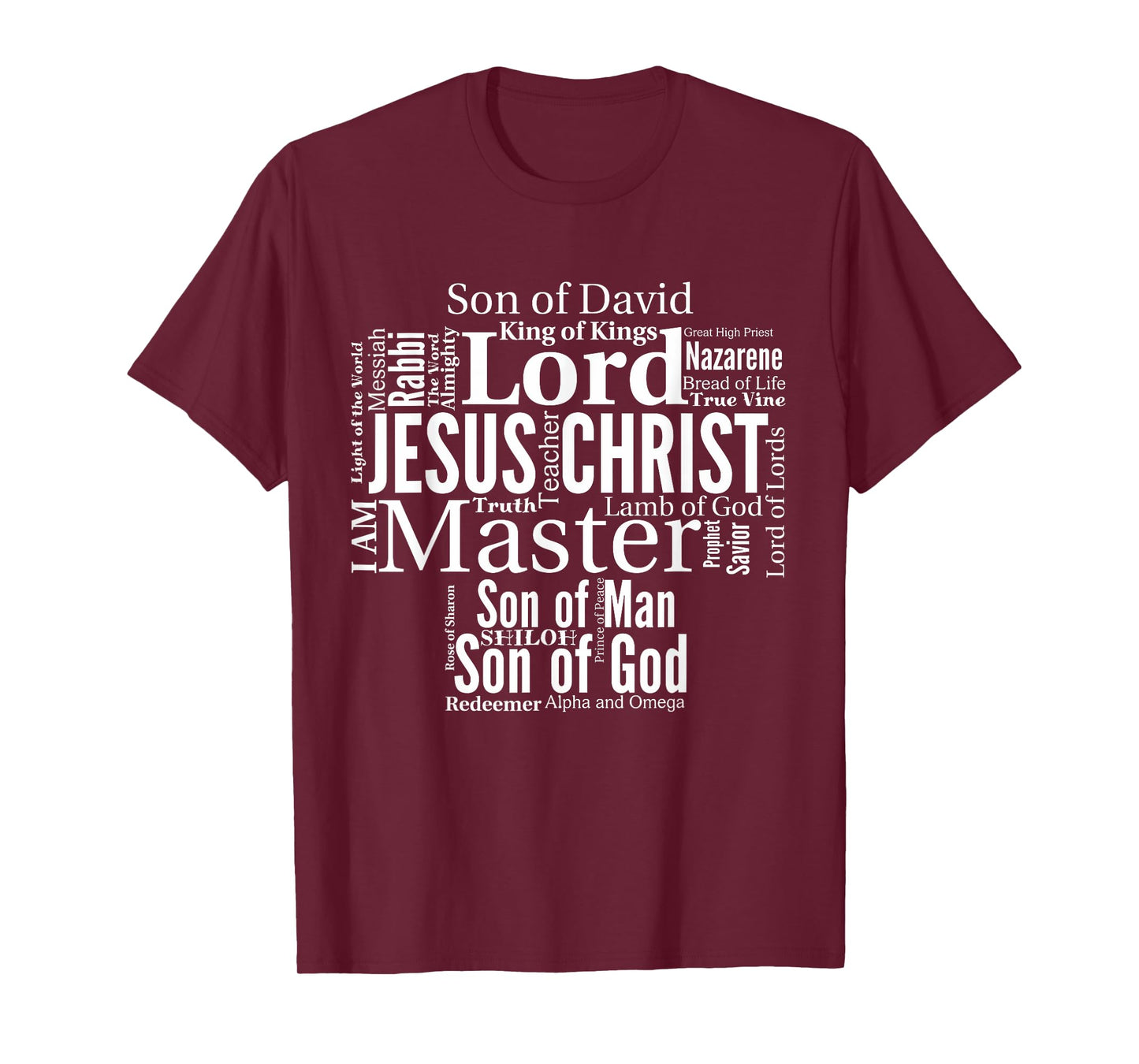 The Names of Jesus white text T-Shirt T-Shirt