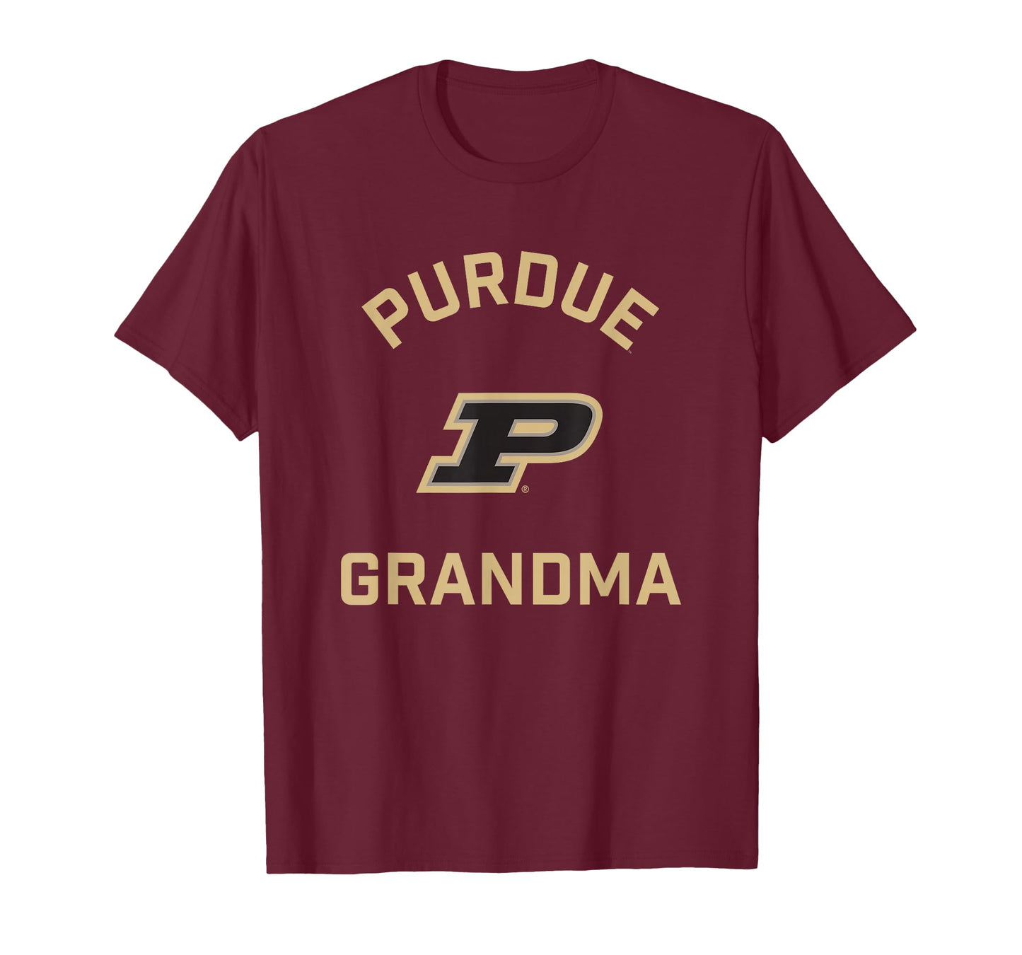 Campus Lab Purdue Boilermakers Arched Grandma T-Shirt - Black, Small, Unisex-Adults, Short Sleeve, Classic Fit, Cotton 100%