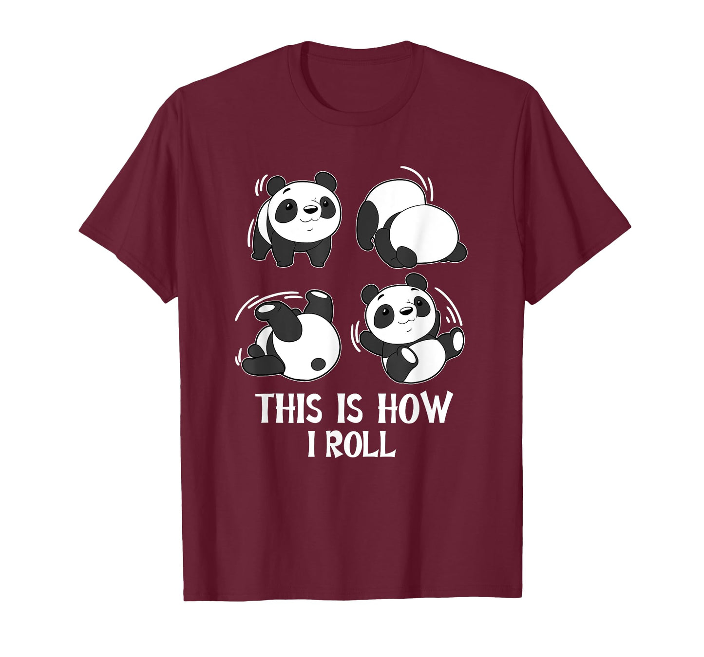 Cute This Is How I Roll Panda Yoga Somersault Tumble Pandas T-Shirt
