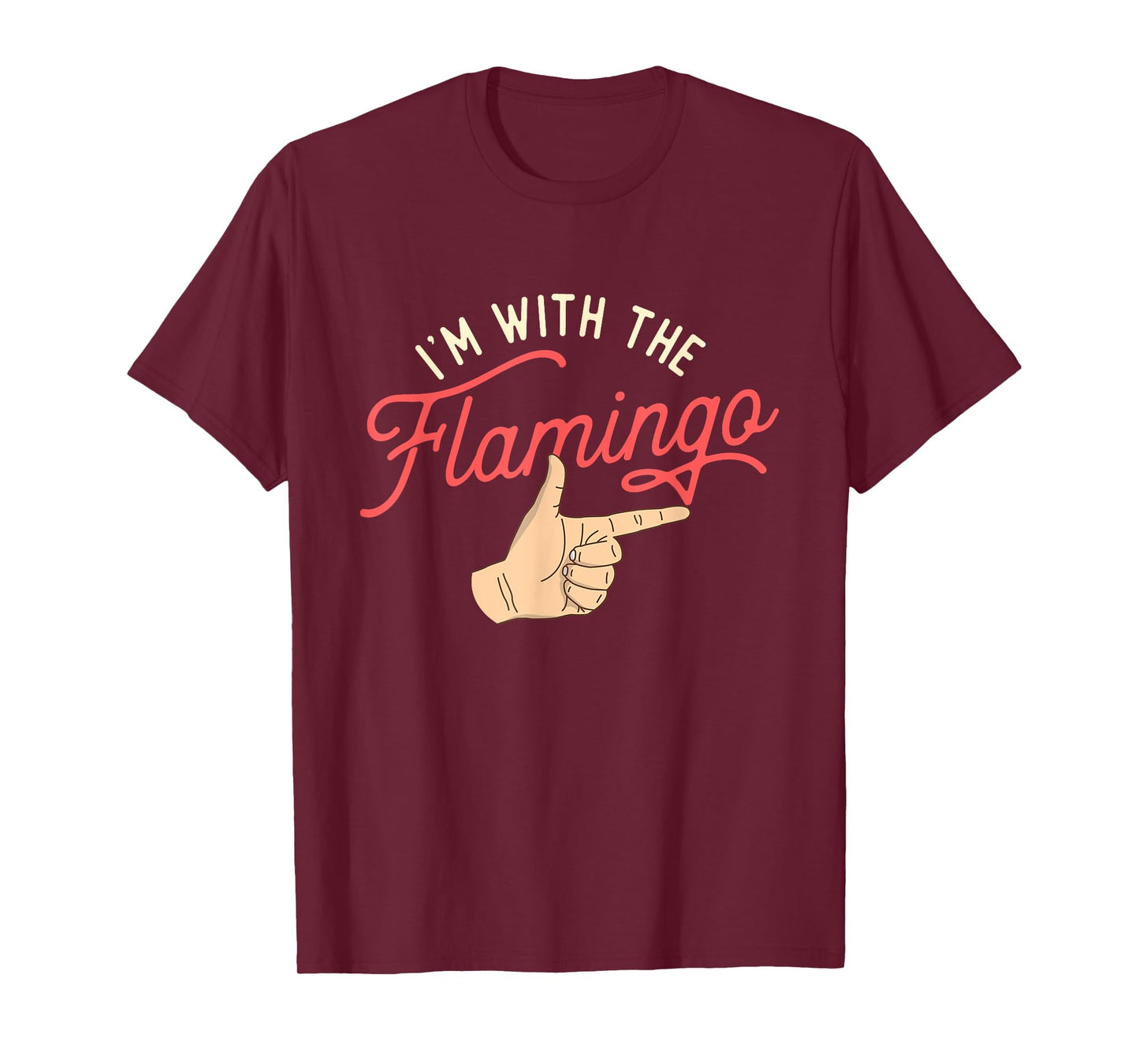 I'm With The Flamingo - Cute Flamingo Husband Wife Partner T-Shirt