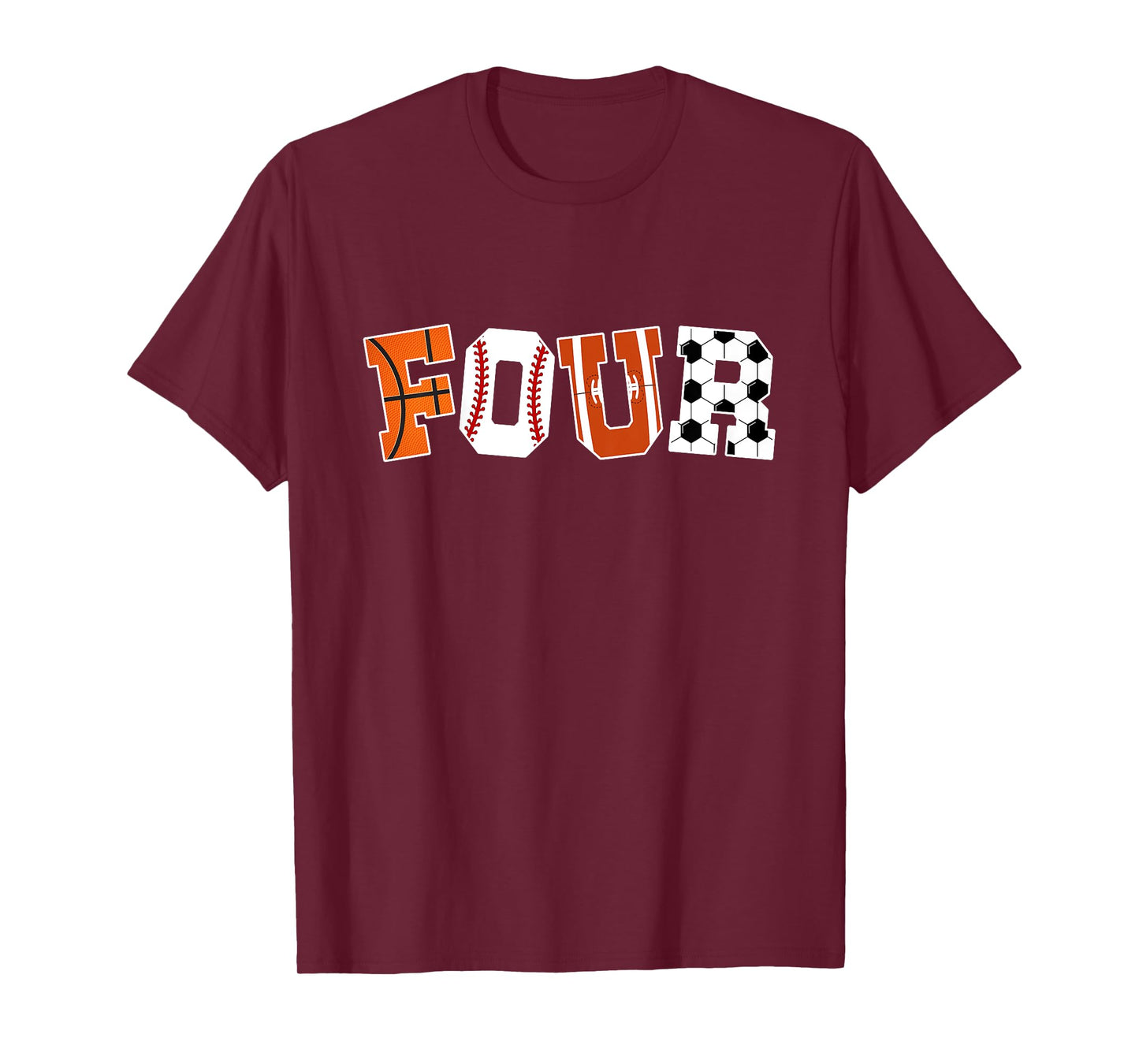 Kids 4th Birthday Sports Birthday Party 4 Year Old Boy T-Shirt