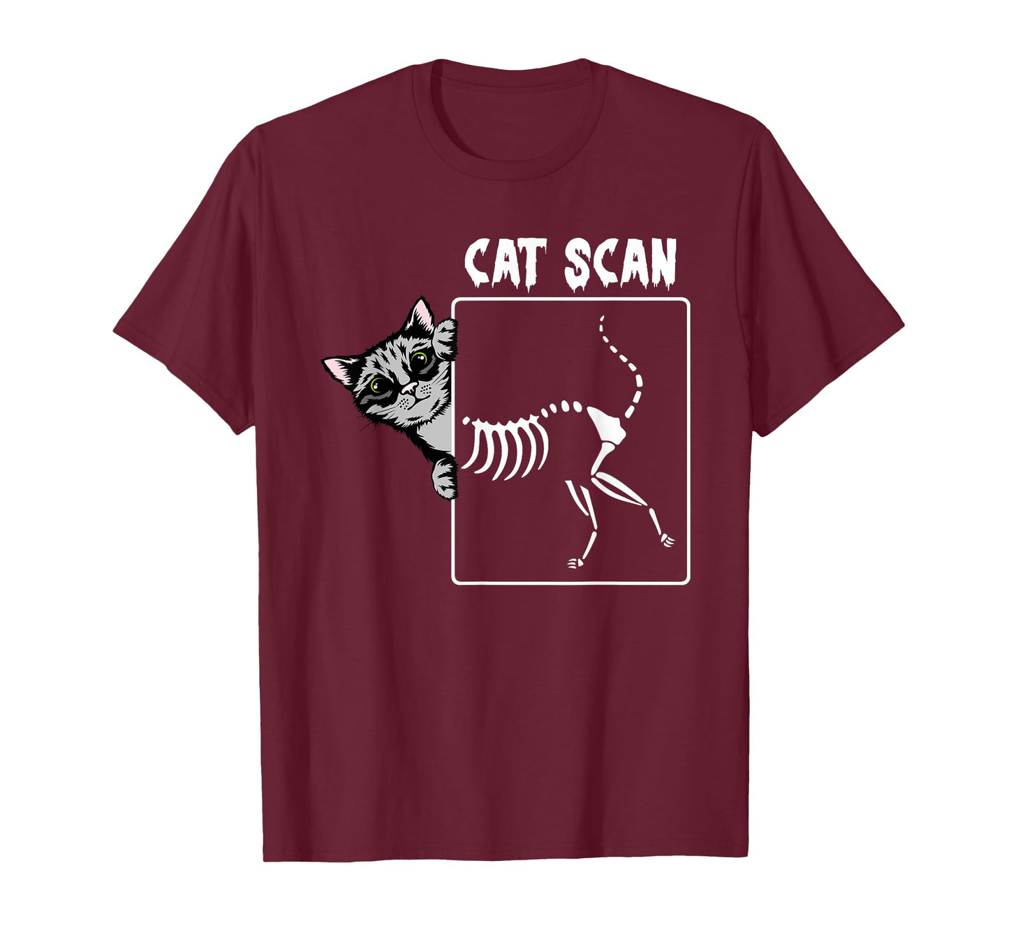 Cat Scan CT Funny Cat X Ray Pun Meme Rad Tech Cat Lover T-Shirt for Men Women Girls Kids