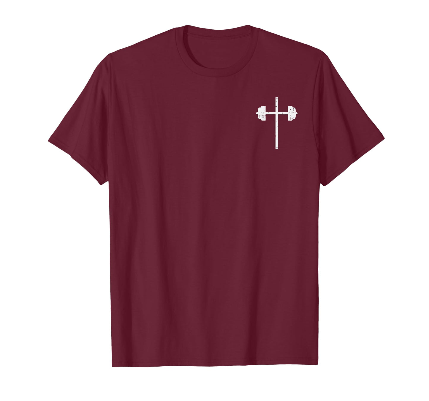 Gym Christian Barbel Cross Pocket Workout Dumbbell Men Women T-Shirt
