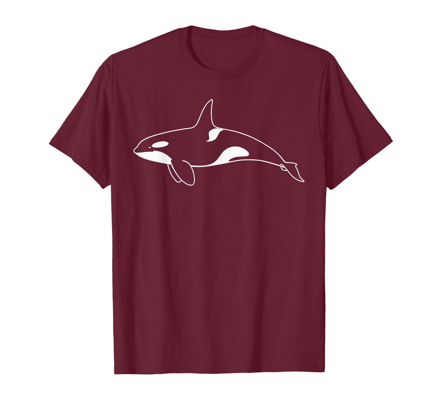 Minimalist Orca Line Drawing Men Women Kids Novelty Orca T-Shirt