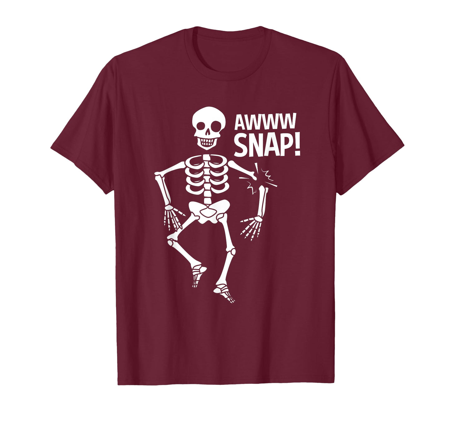 Broken Arm Halloween Aww Snap Skeleton T-Shirt