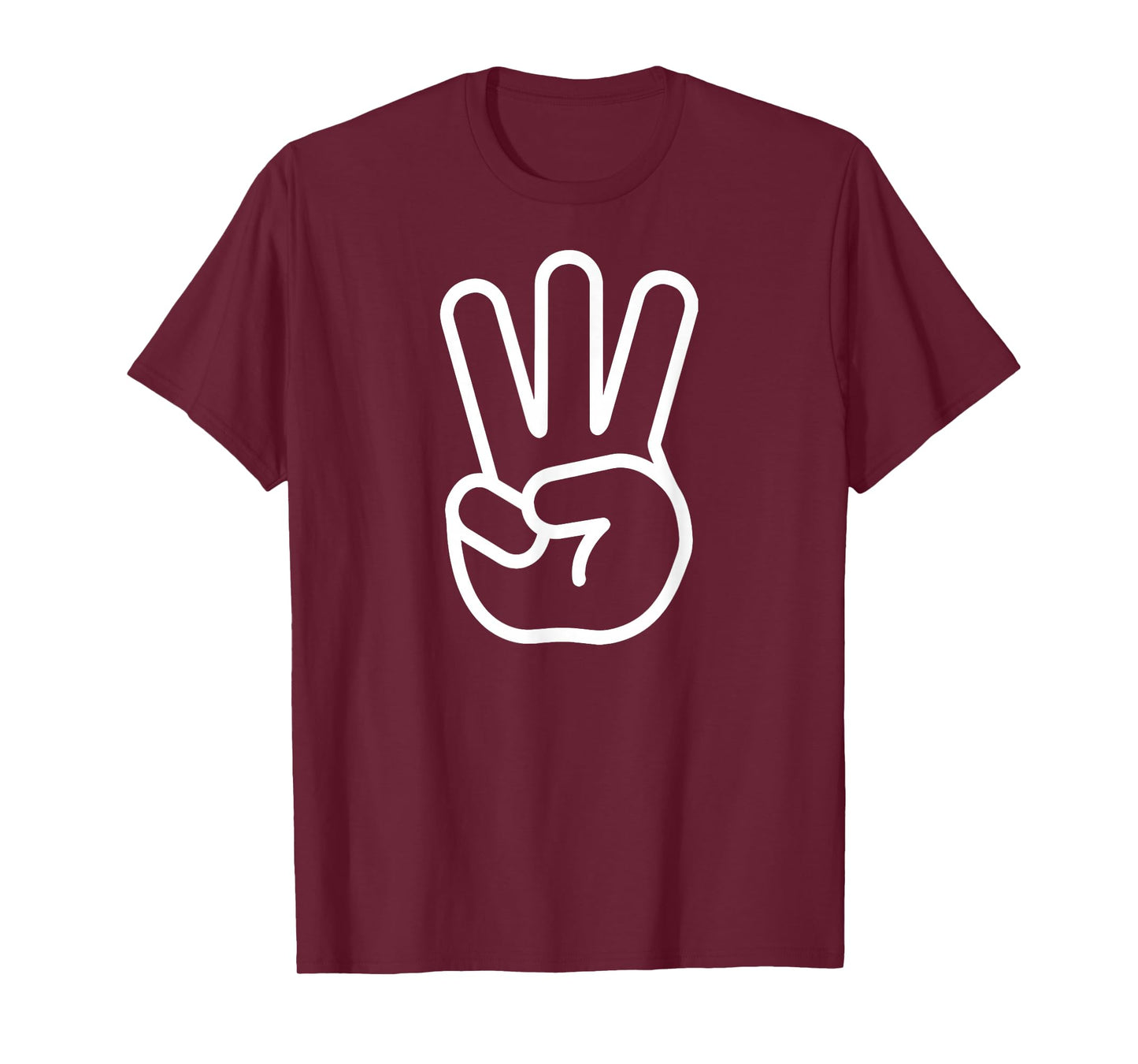 Kids 3rd Birthday Fingers Three Years Old Boys Girls T-Shirt