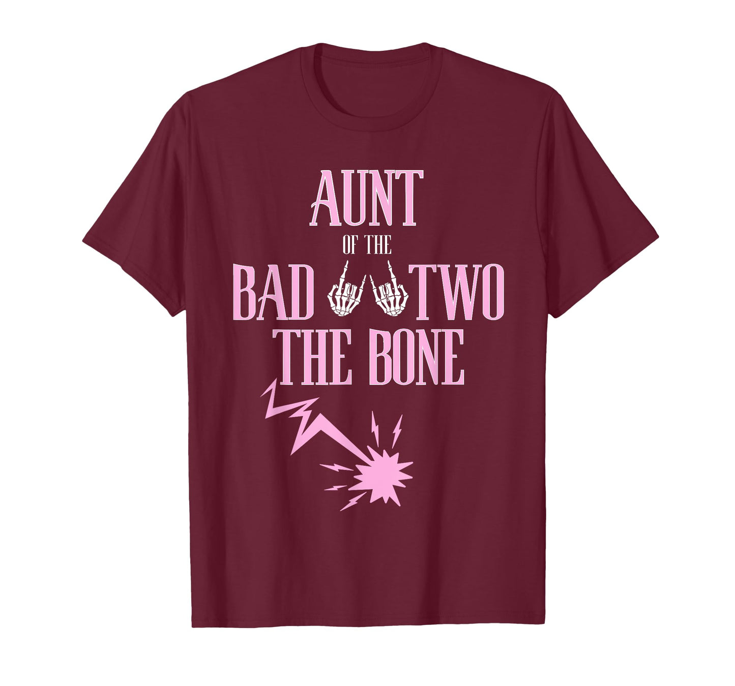Aunt of the Bad Two The Bone Rock-and-Roll 2nd Birthday T-Shirt