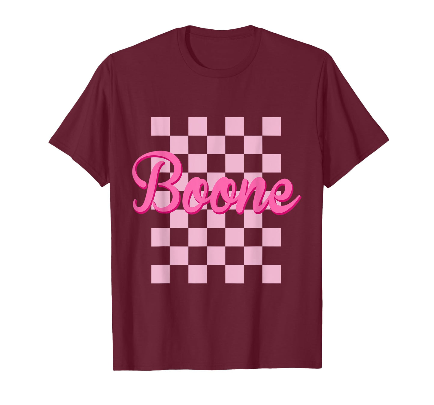 Boone Checkered First Name-d Boy Girl Birth-Day T-Shirt