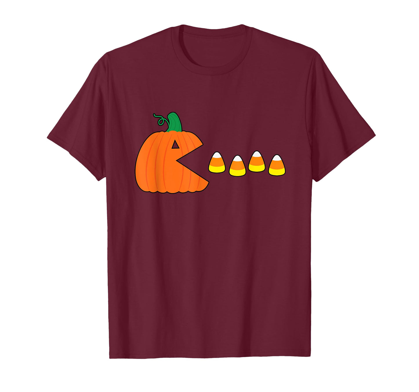 Funny Halloween Pumpkin Eating Candy Corn Halloween Gamer T-Shirt
