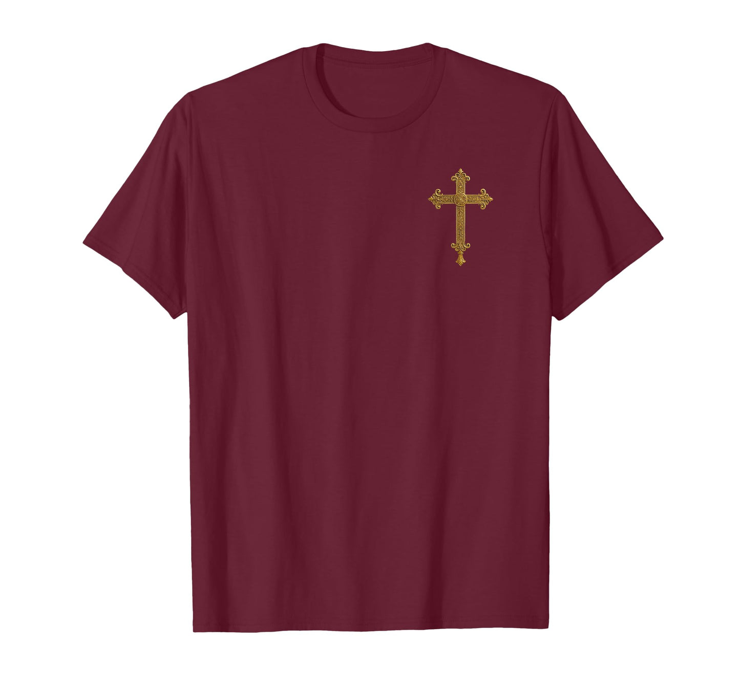 Roman Catholic Cross. Pocket Style Emblem (no Actual Pocket) T-Shirt