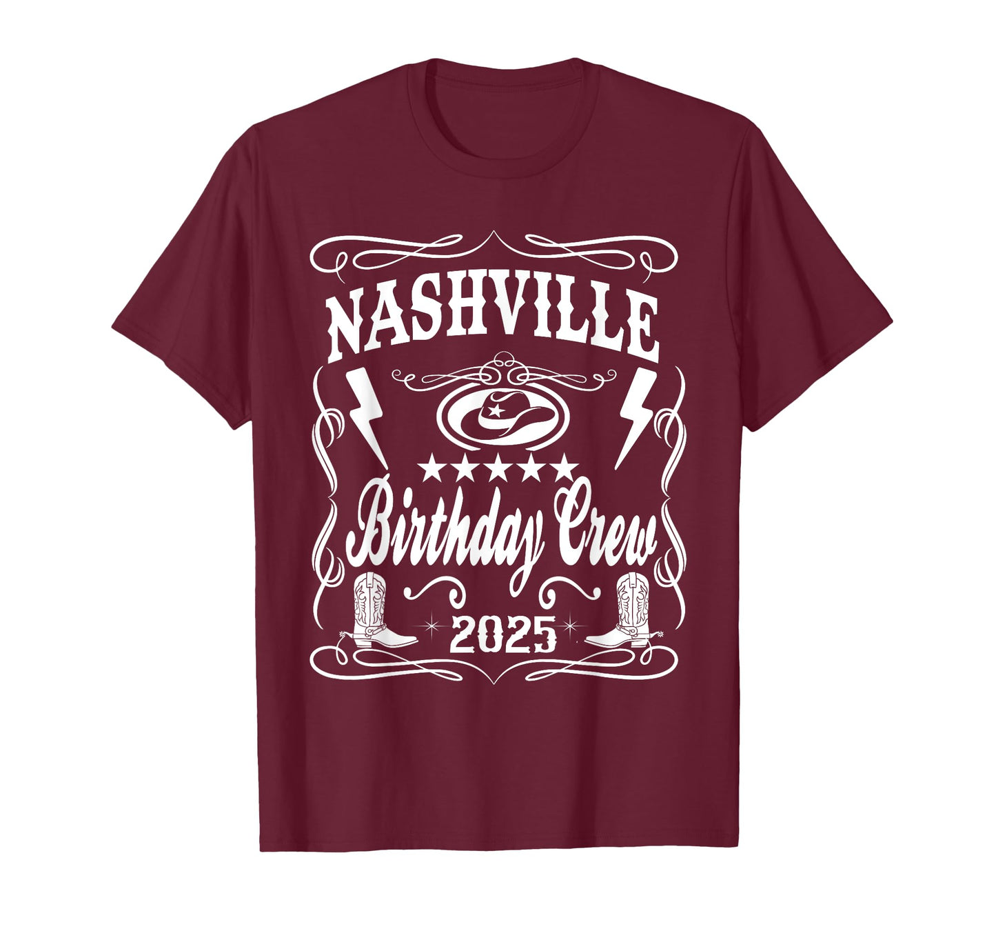 Nashville Birthday Bash 2025 Whiskey Theme T-Shirt