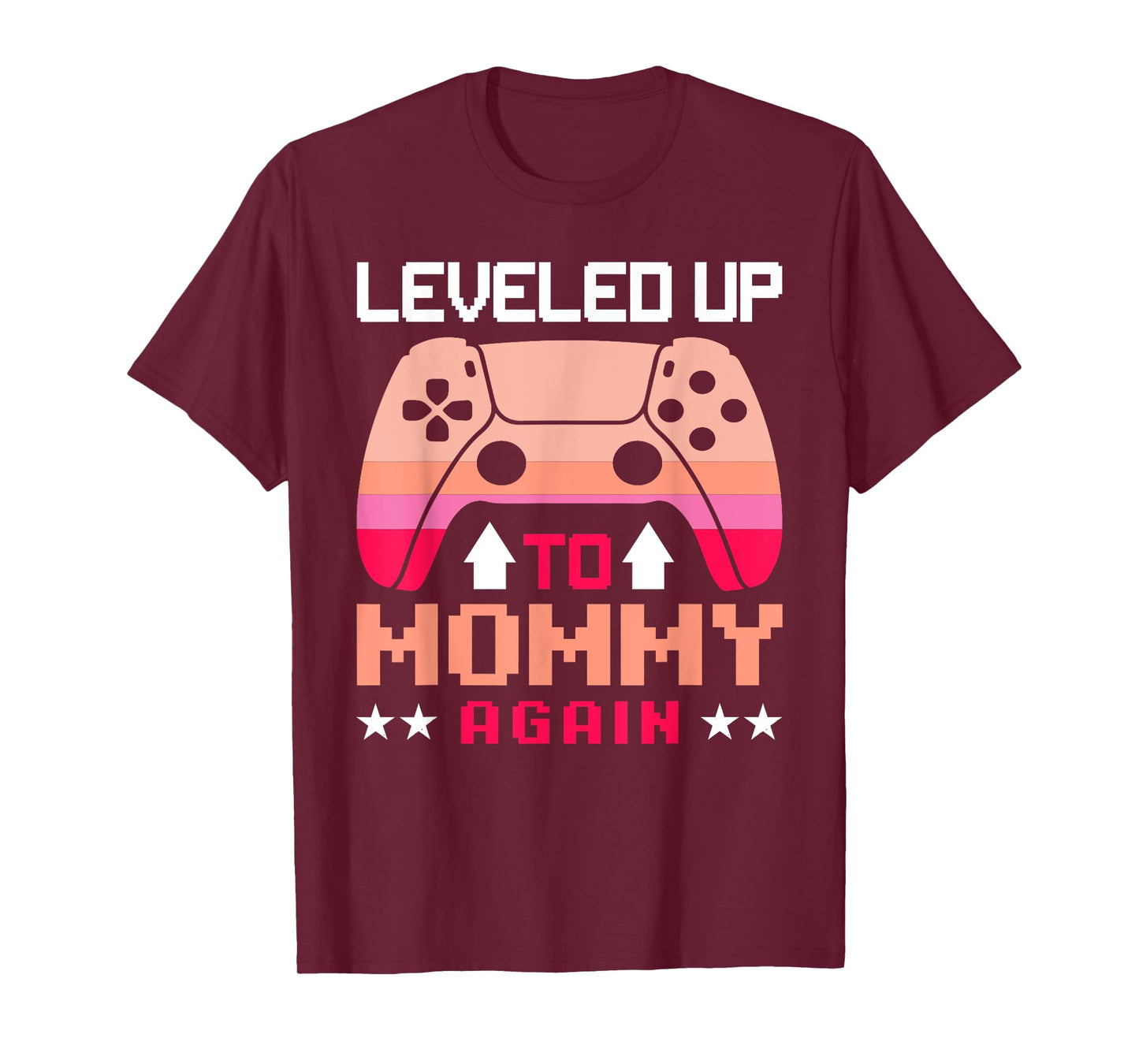 Vintage Retro Leveling Up to Mom Again Soon to Be Mom Again T-Shirt
