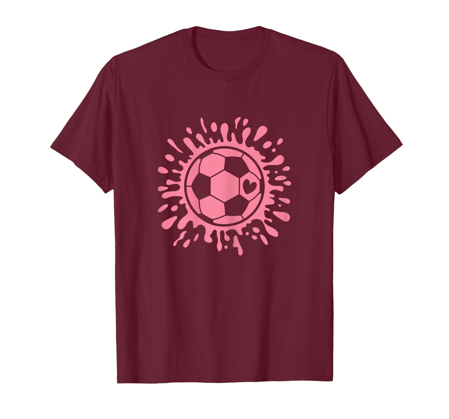 Soccer Ball Cute Pink Soccer Lover Women Girls Kids T-Shirt