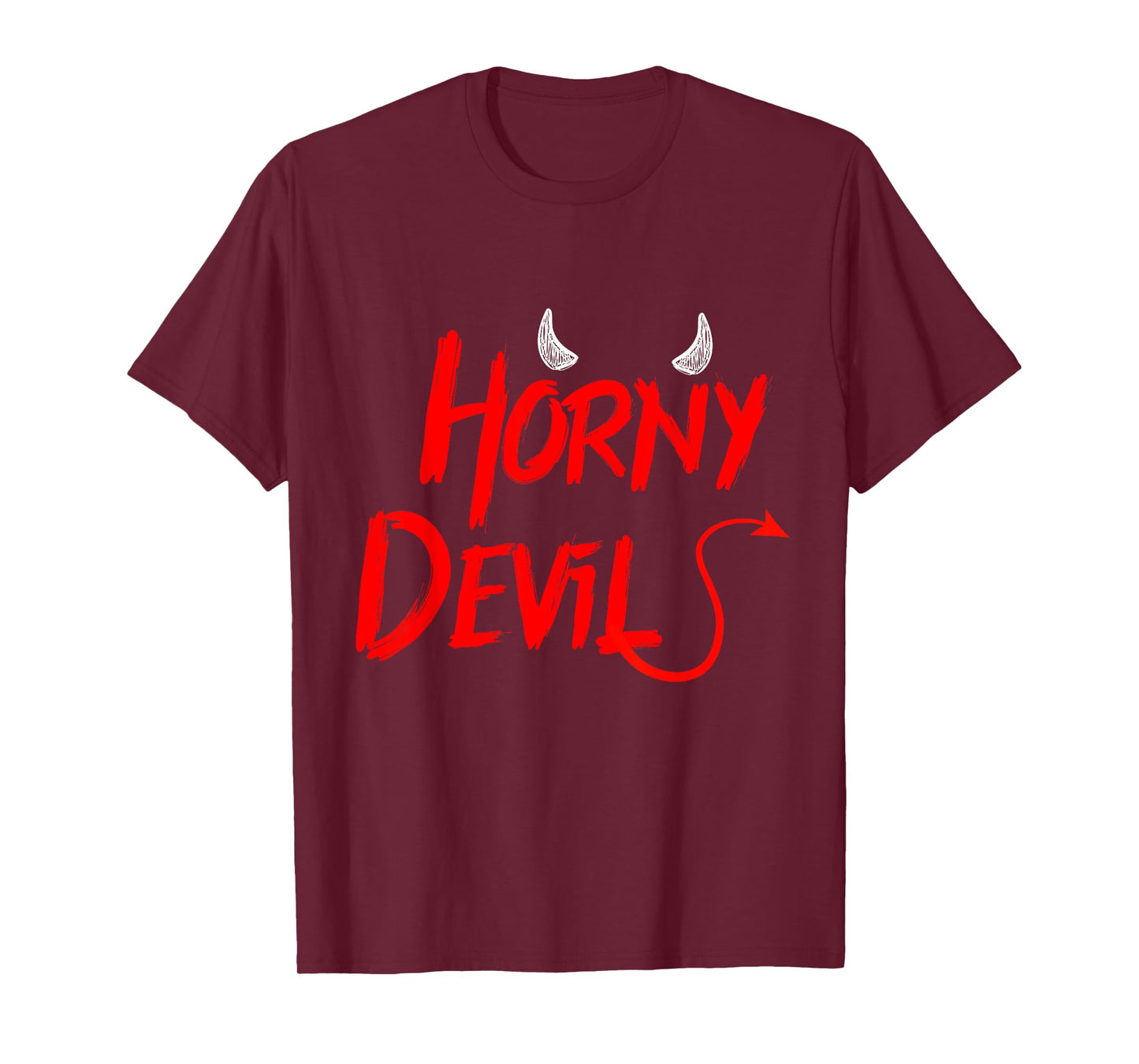 Funny Halloween Costume Horny Devil for Men and Women T-Shirt