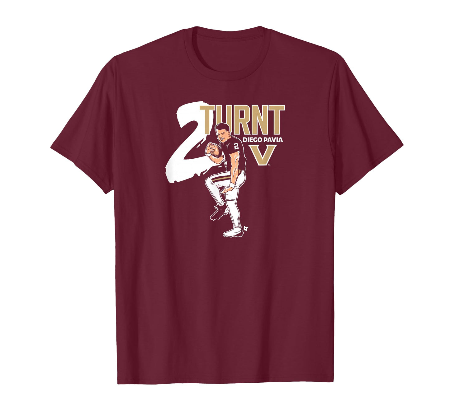Vanderbilt Football: Diego Pavia 2 Turnt - Vanderbilt All T-Shirt