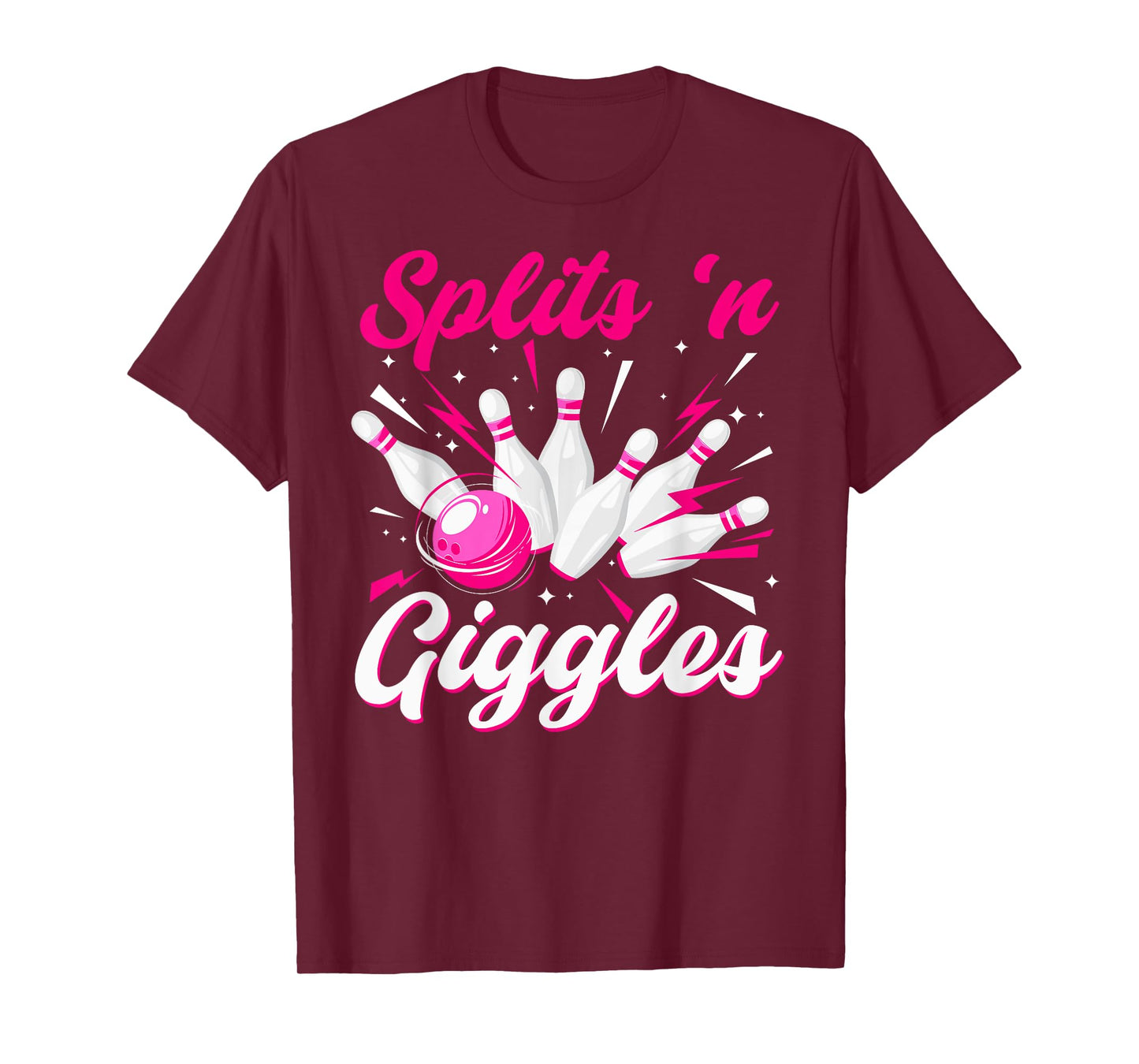 Funny Splits 'n Giggles Bowling Team Cute Bowler Women Girls T-Shirt